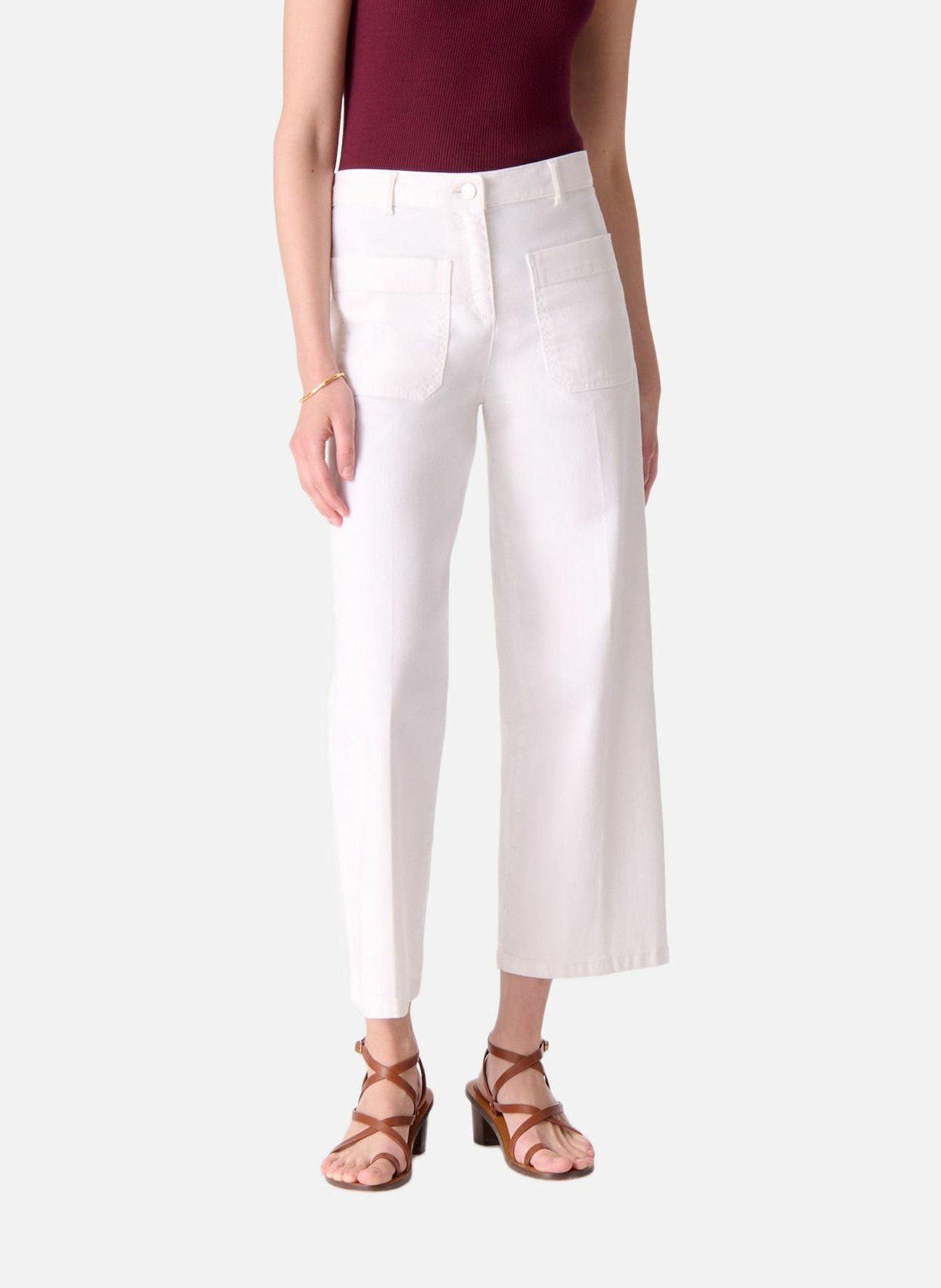 Straight Cut Jeans aus Baumwolle VANESSA BRUNO Weiss
