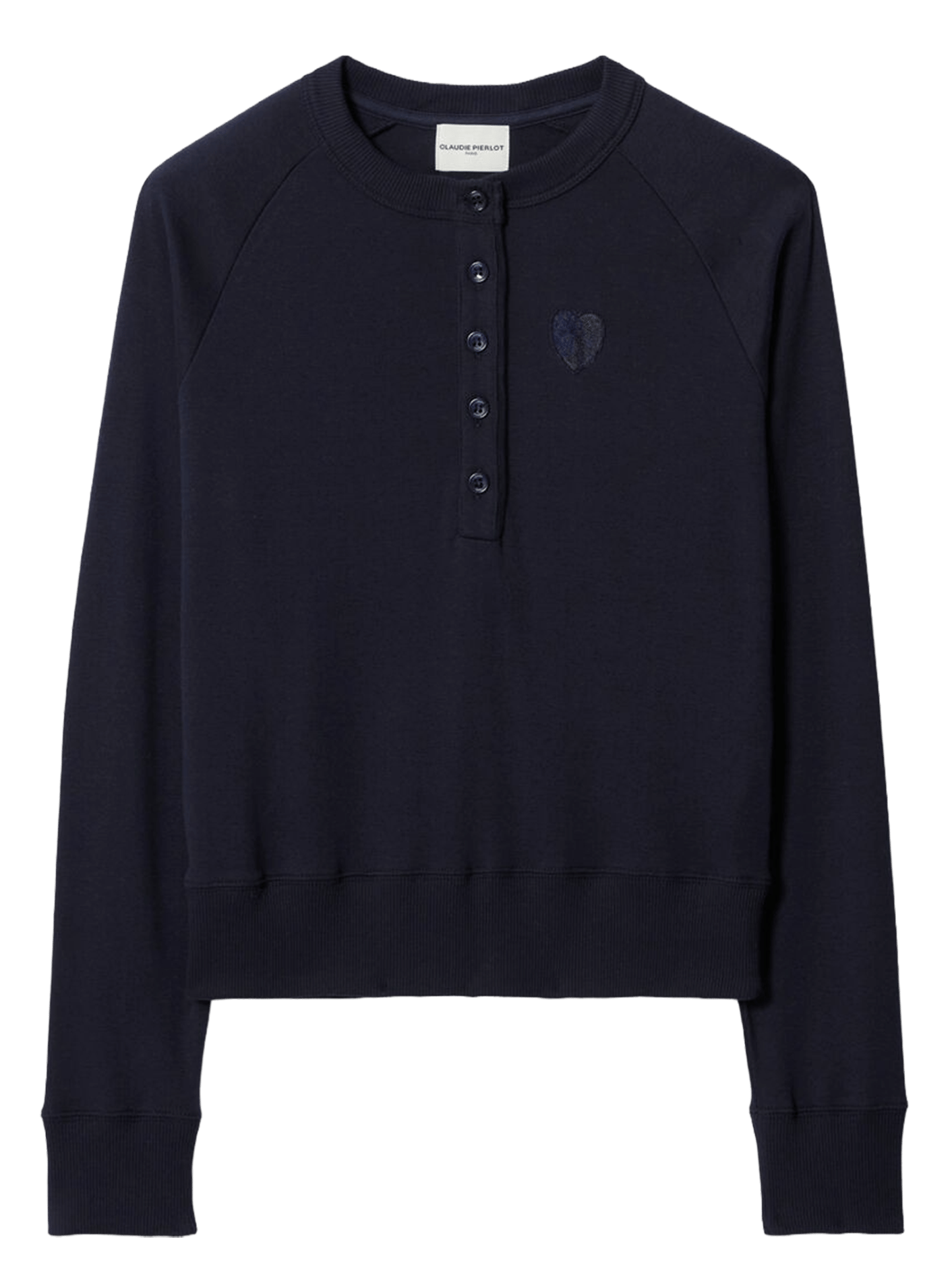 Rechte katoenen top CLAUDIE PIERLOT Blauw