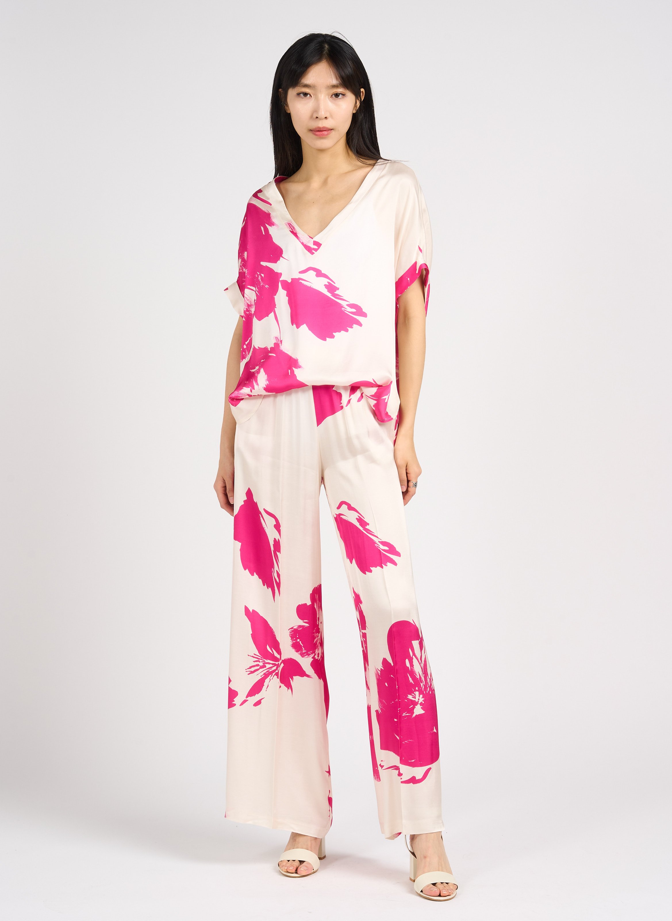 Printed wide-leg pants IMPERIAL Pink