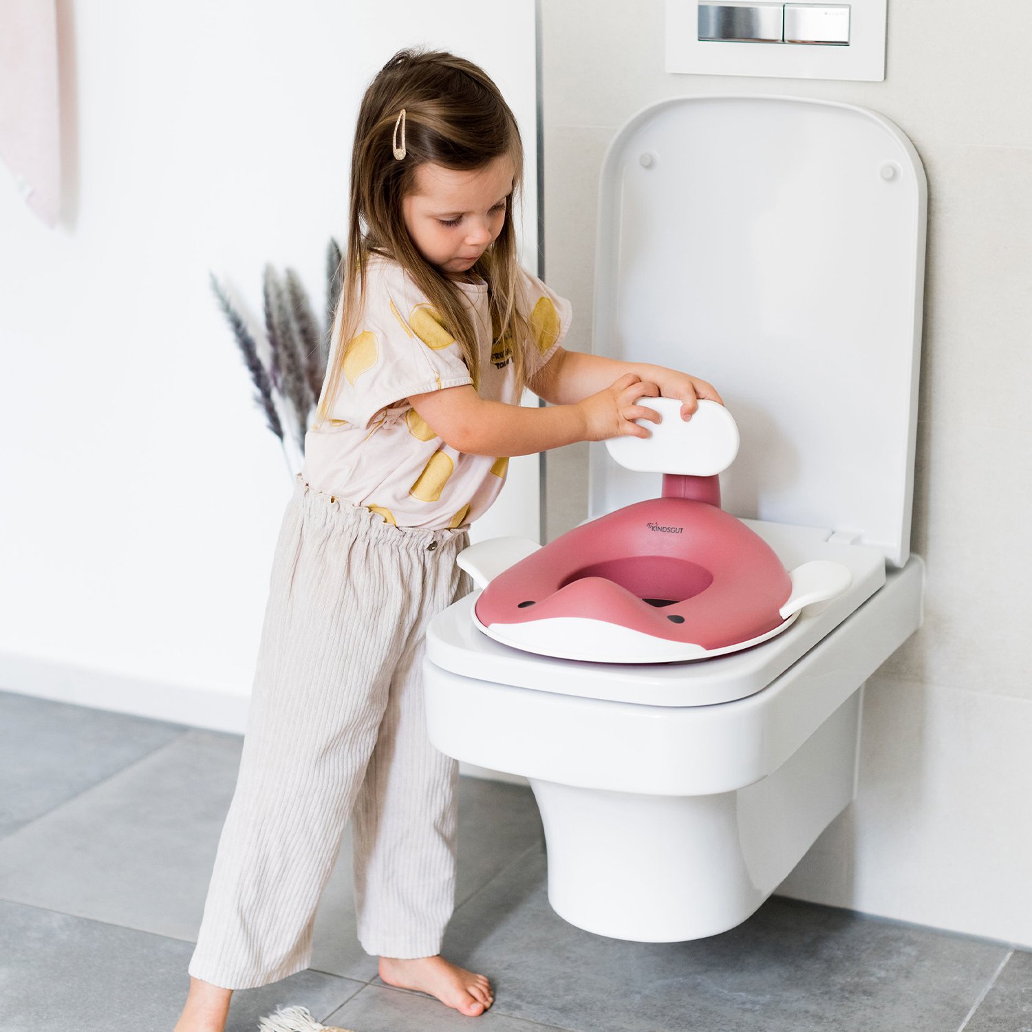 Whale kids' toilet seat KINDSGUT Pink