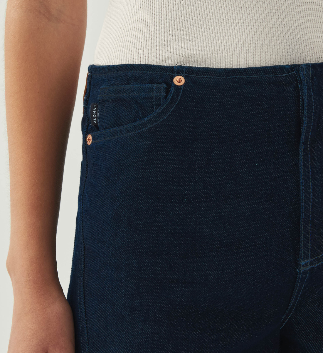 Cotton straight jeans ALOHAS Blue