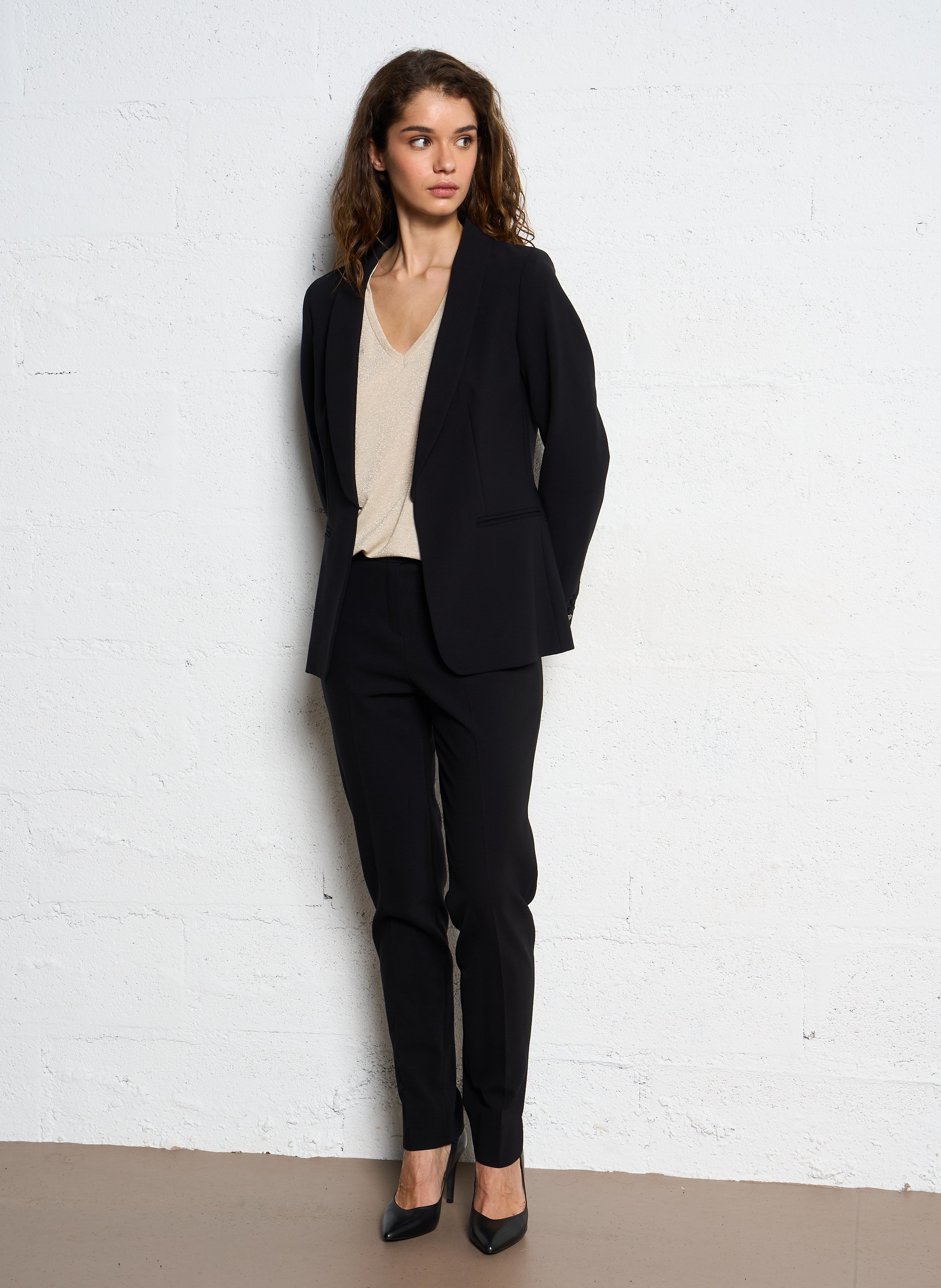 Jacket with tailored collar MAISON 123 Black