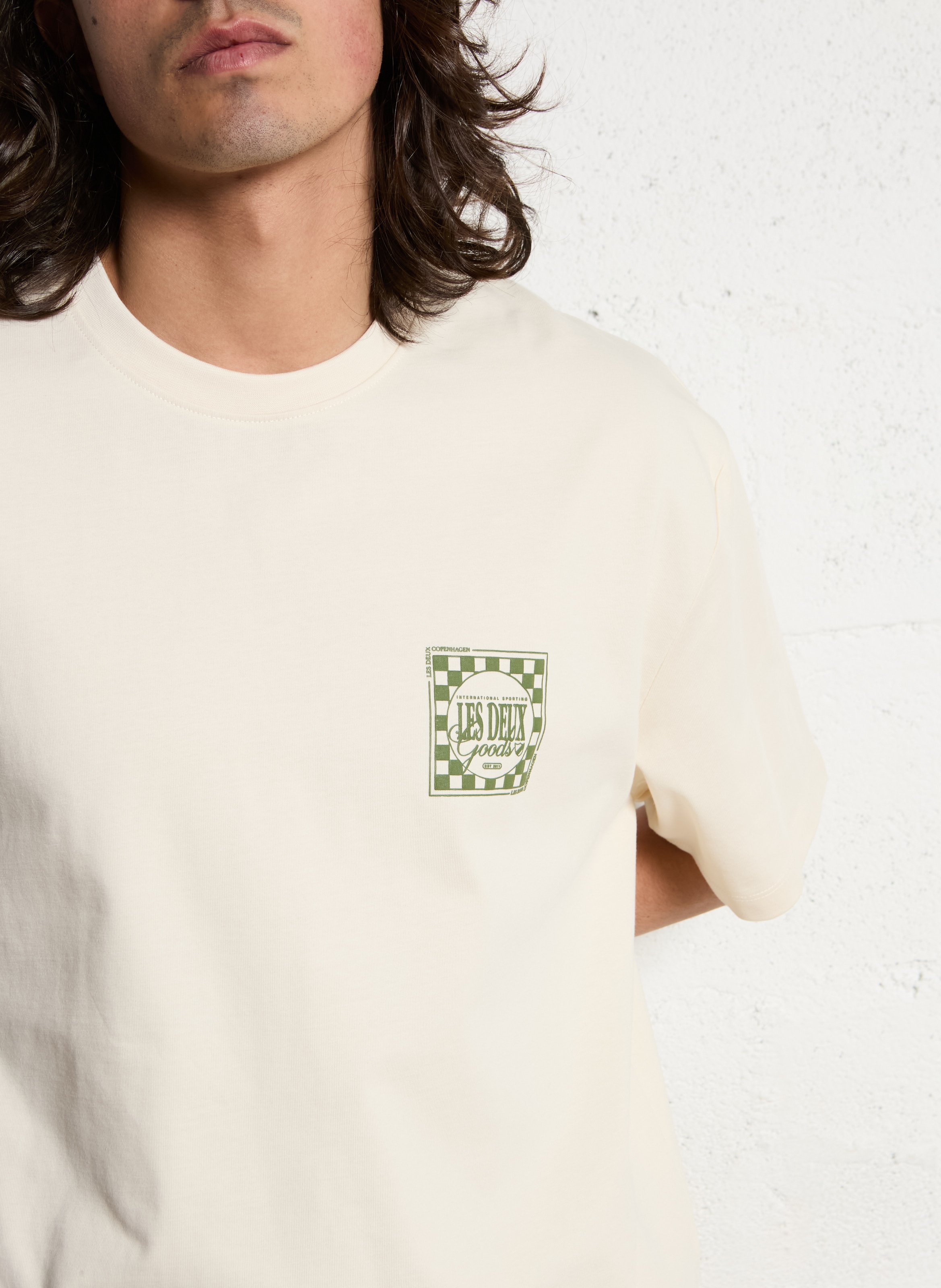 Oversized T-shirt van biologisch katoen met zeefdruk LES DEUX Veelkleurig