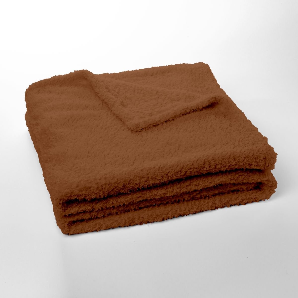 Solid fleece plaid TODAY LINGE DE MAISON Brown