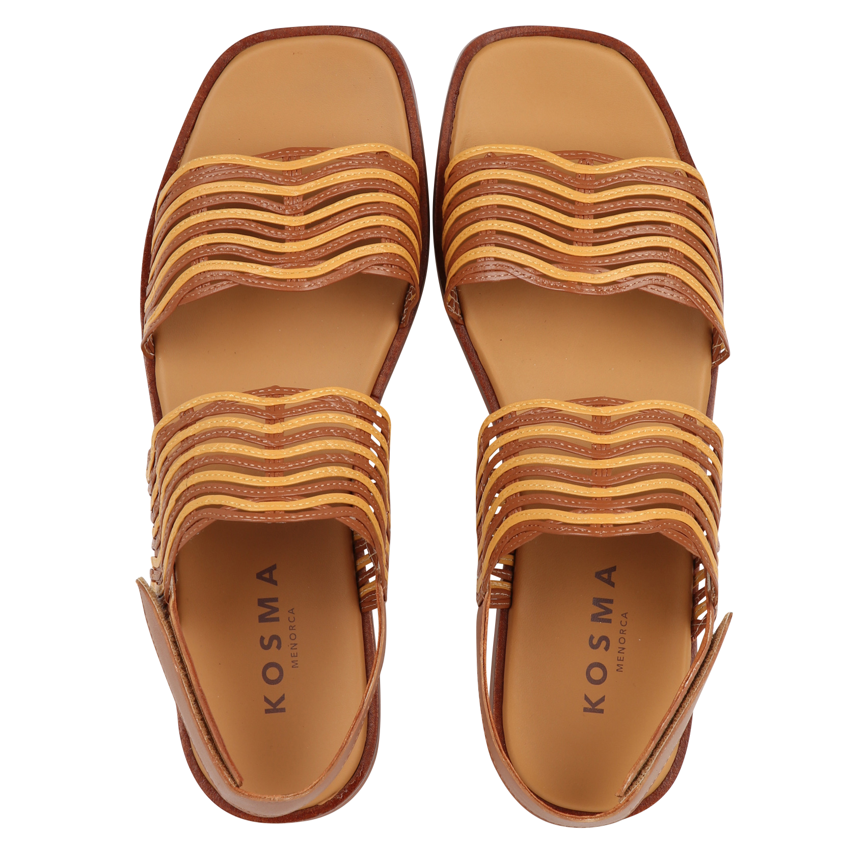 Sandales plates en cuir KOSMA MENORCA Marron