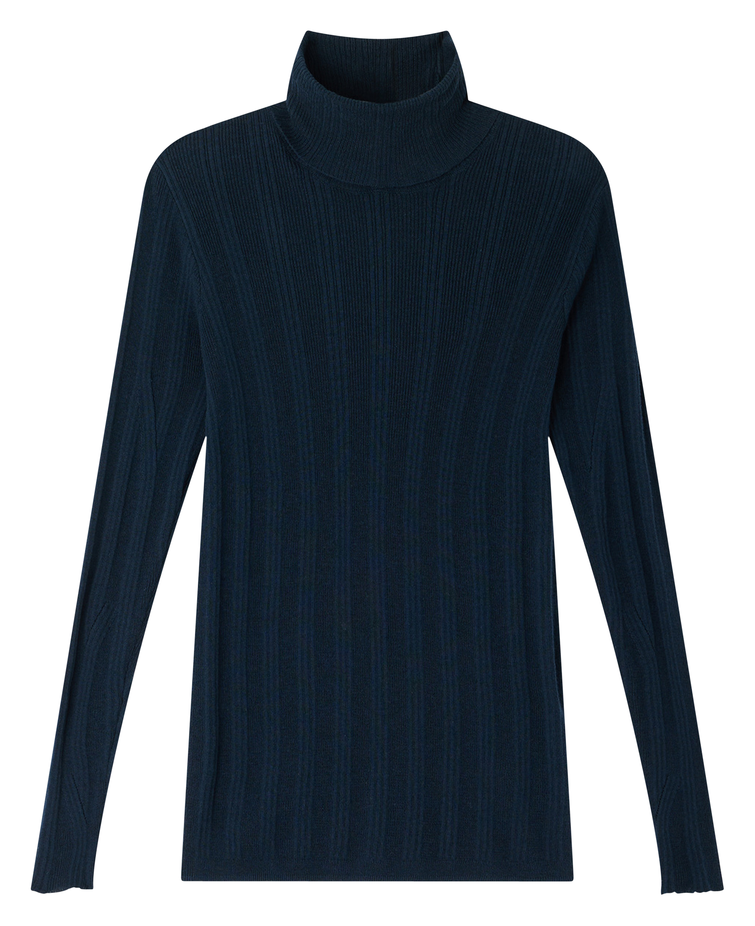 Fitted turtleneck sweater in blended cotton SESSUN Blue