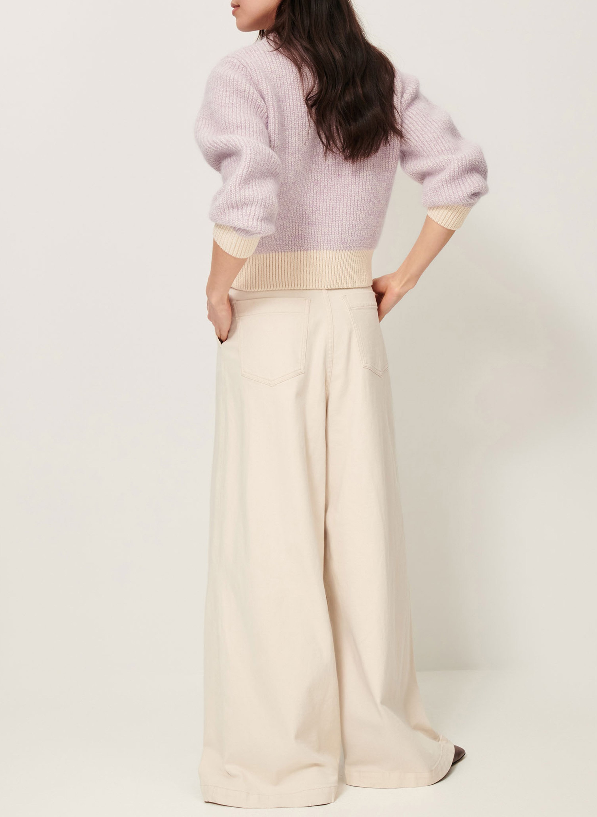 Pull droit en maille SESSUN Violet