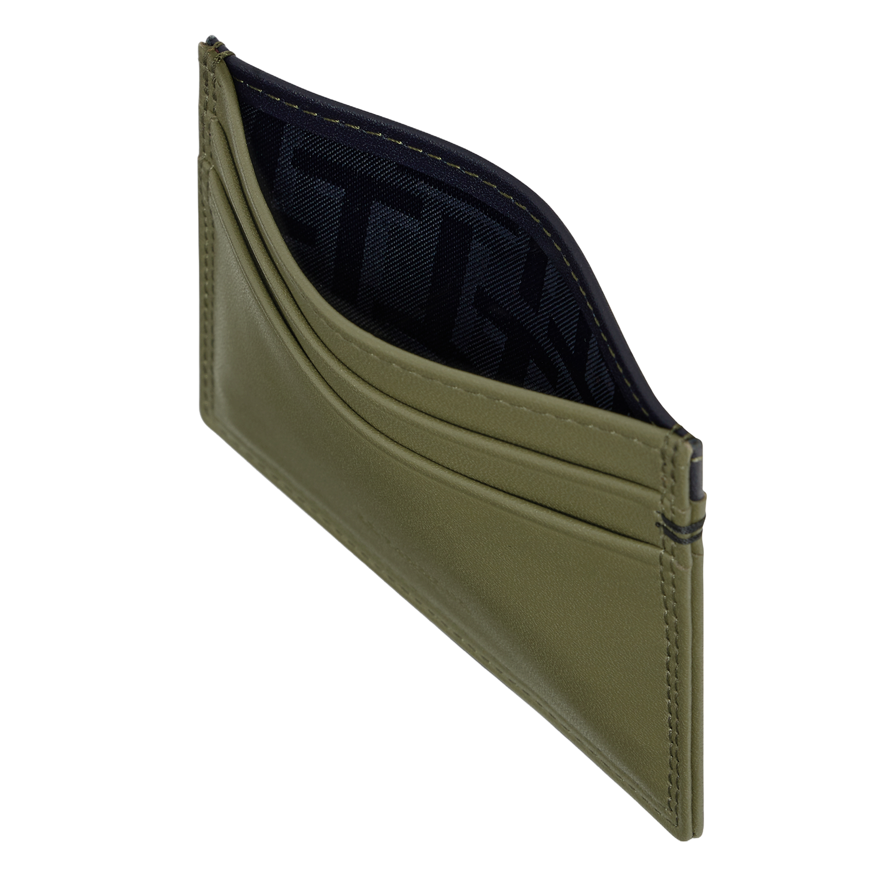 - 100% leer, - 6 kaarthoudersplitten, - 1 centrale zak, - Afmetingen: L10 x H7 cm. LE TANNEUR Groen