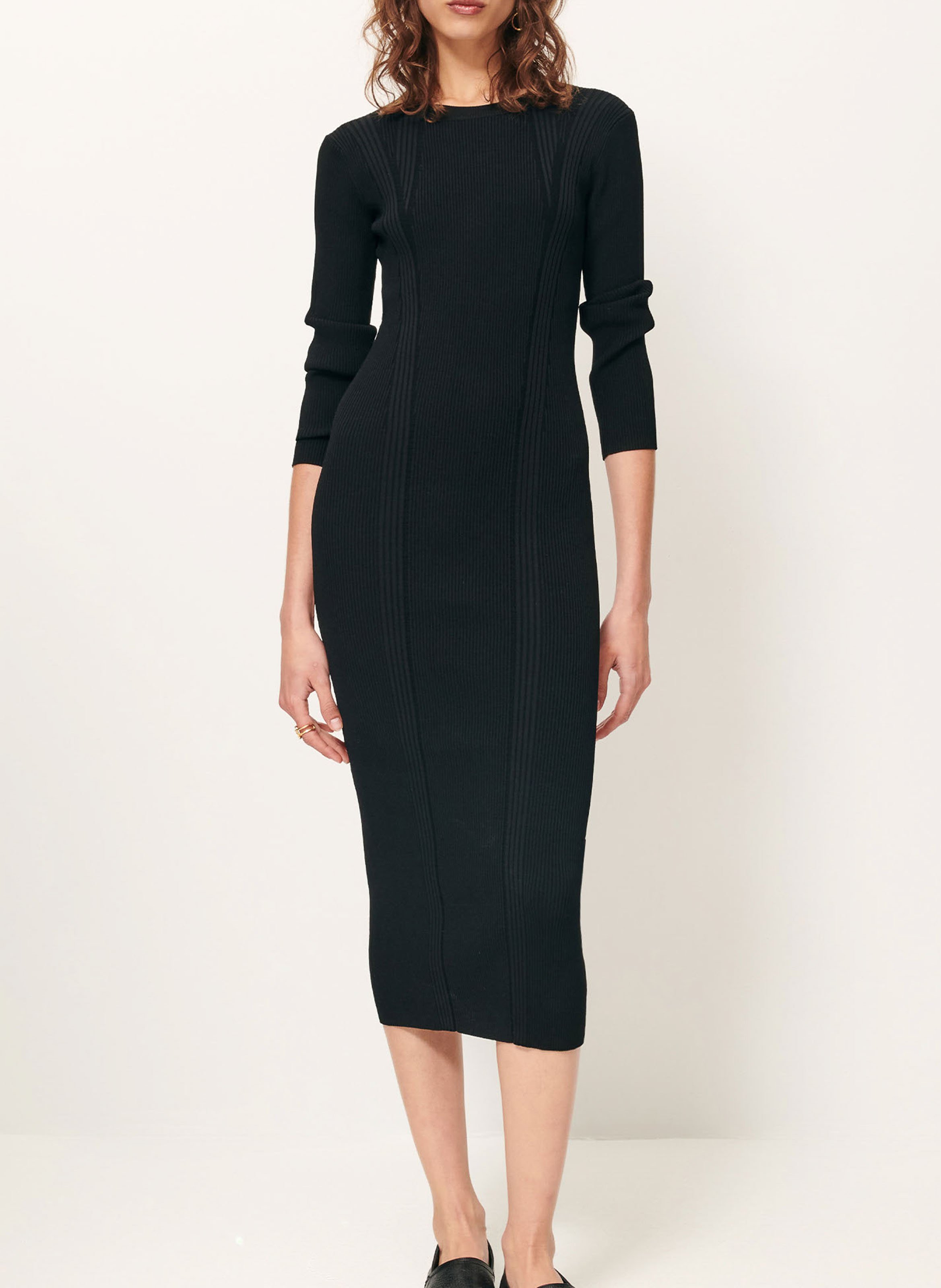 Long knit dress SESSUN Black