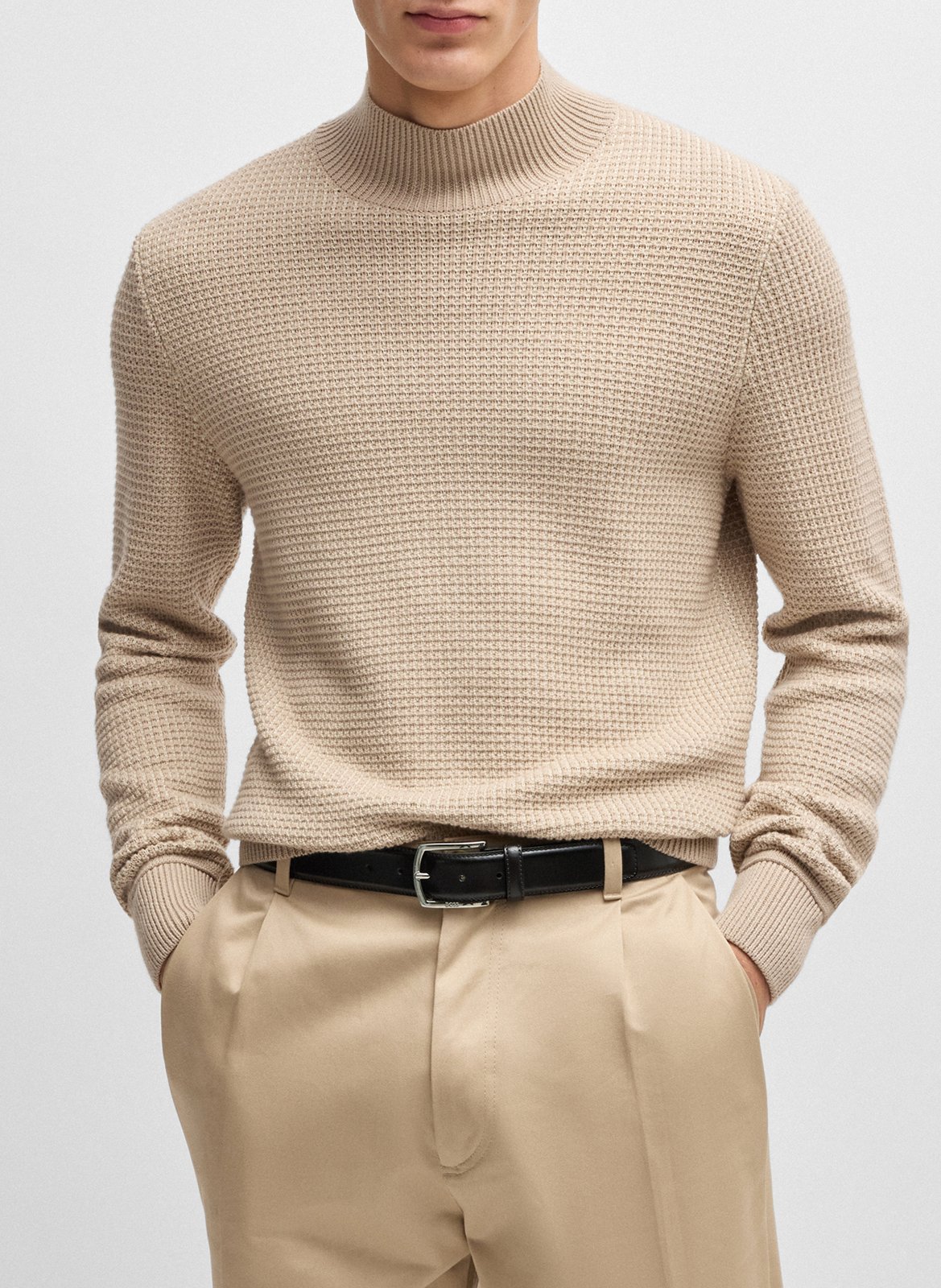 - Buckle closure. - Width: 3 cm.  BOSS Brown