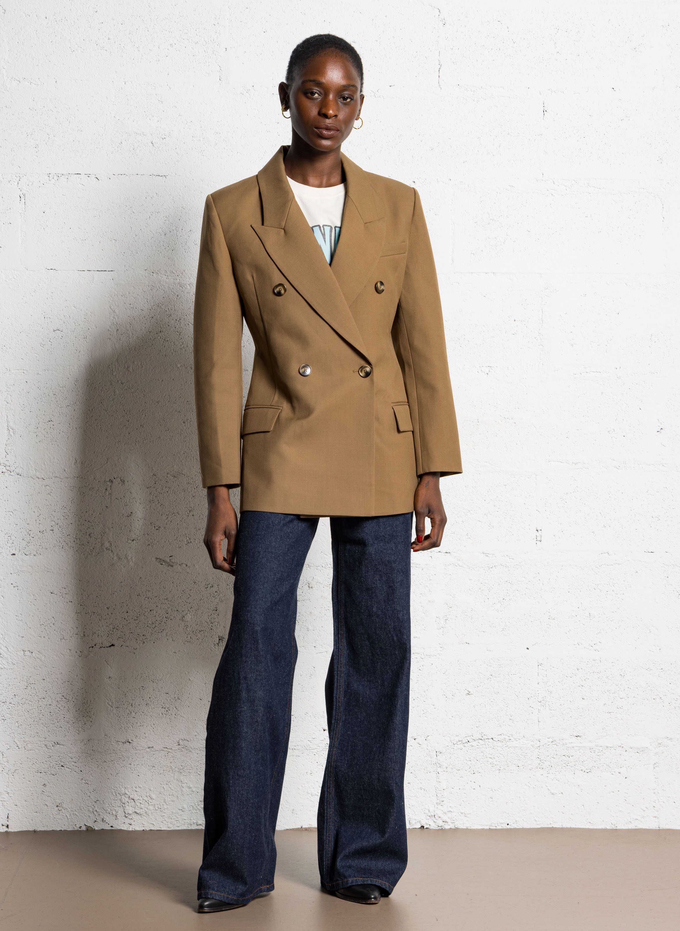 Aansluitend blazerjasje BERENICE Bruin