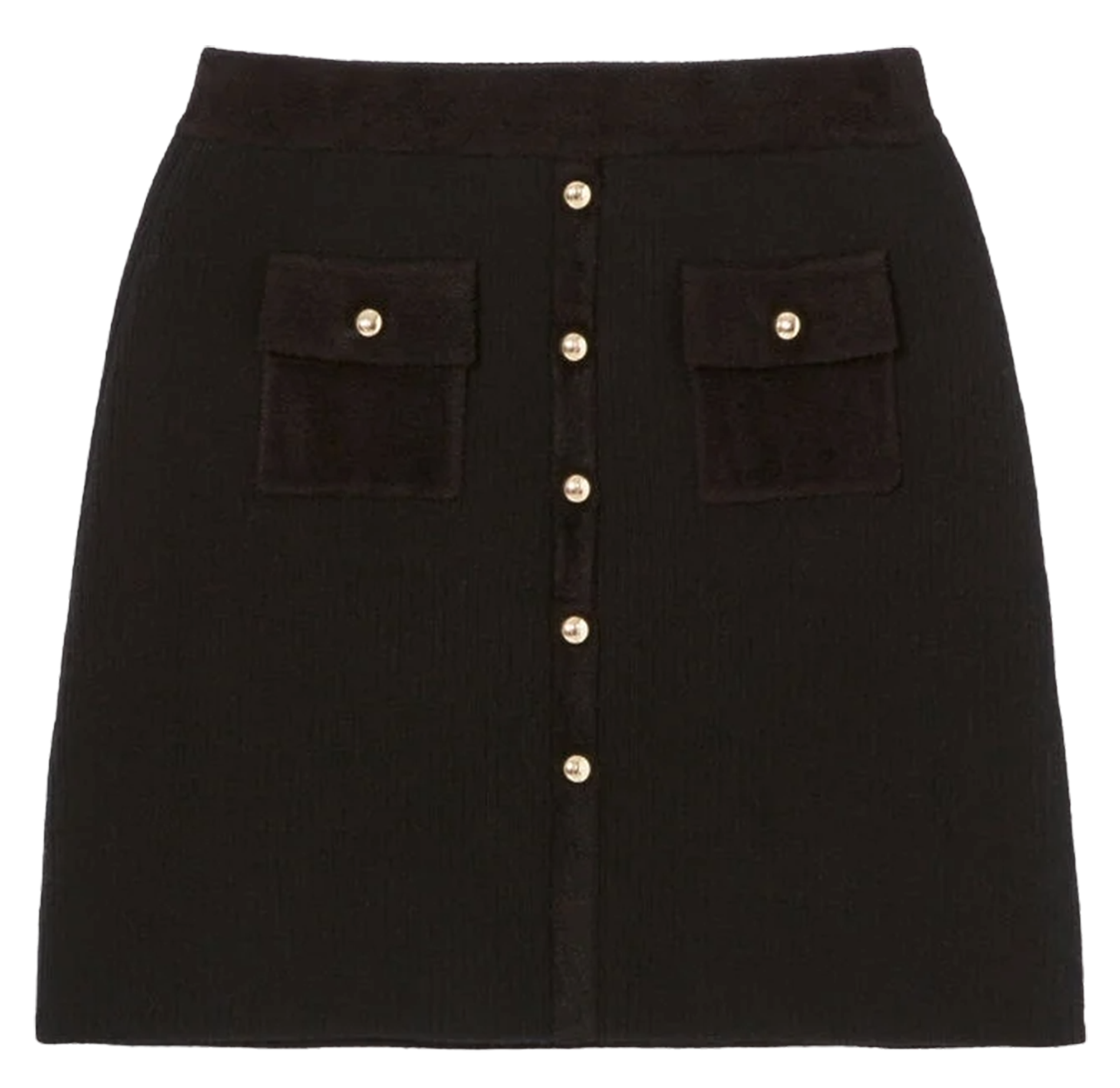 Jupe courte en laine et en cachemire mélangés CLAUDIE PIERLOT Noir