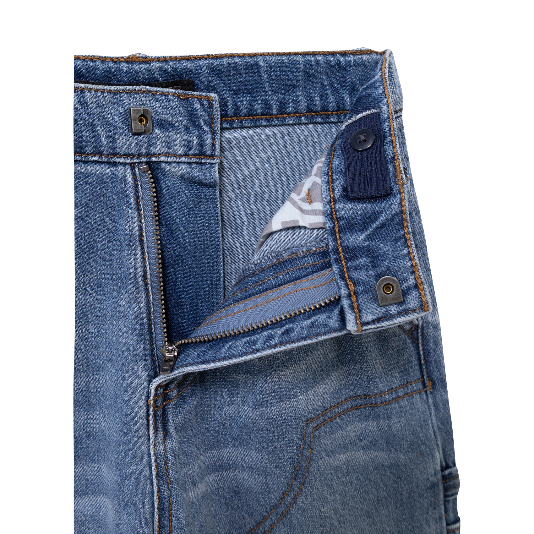 Jean baggy en coton IKKS JUNIOR Bleu