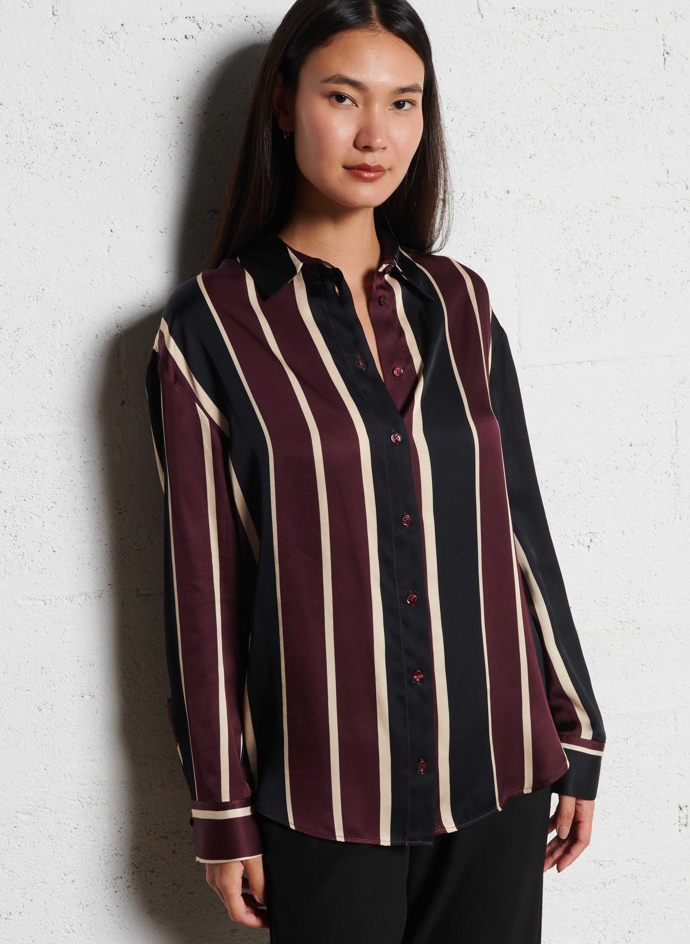 Striped straight shirt IMPERIAL Red