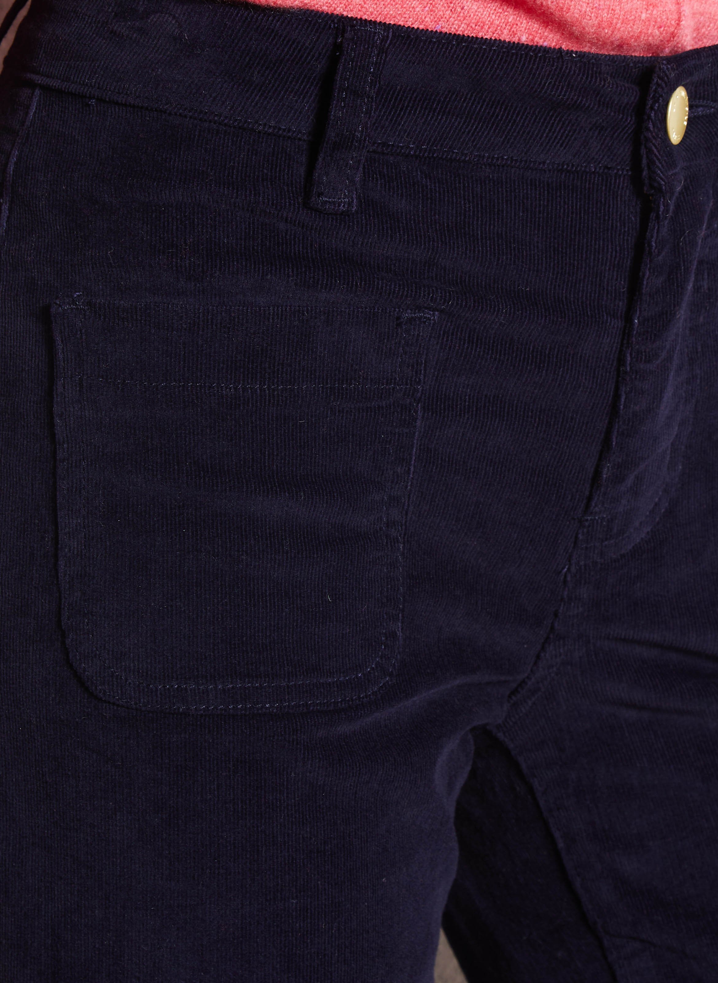 Pantalon droit velours uni LA PETITE ETOILE Bleu