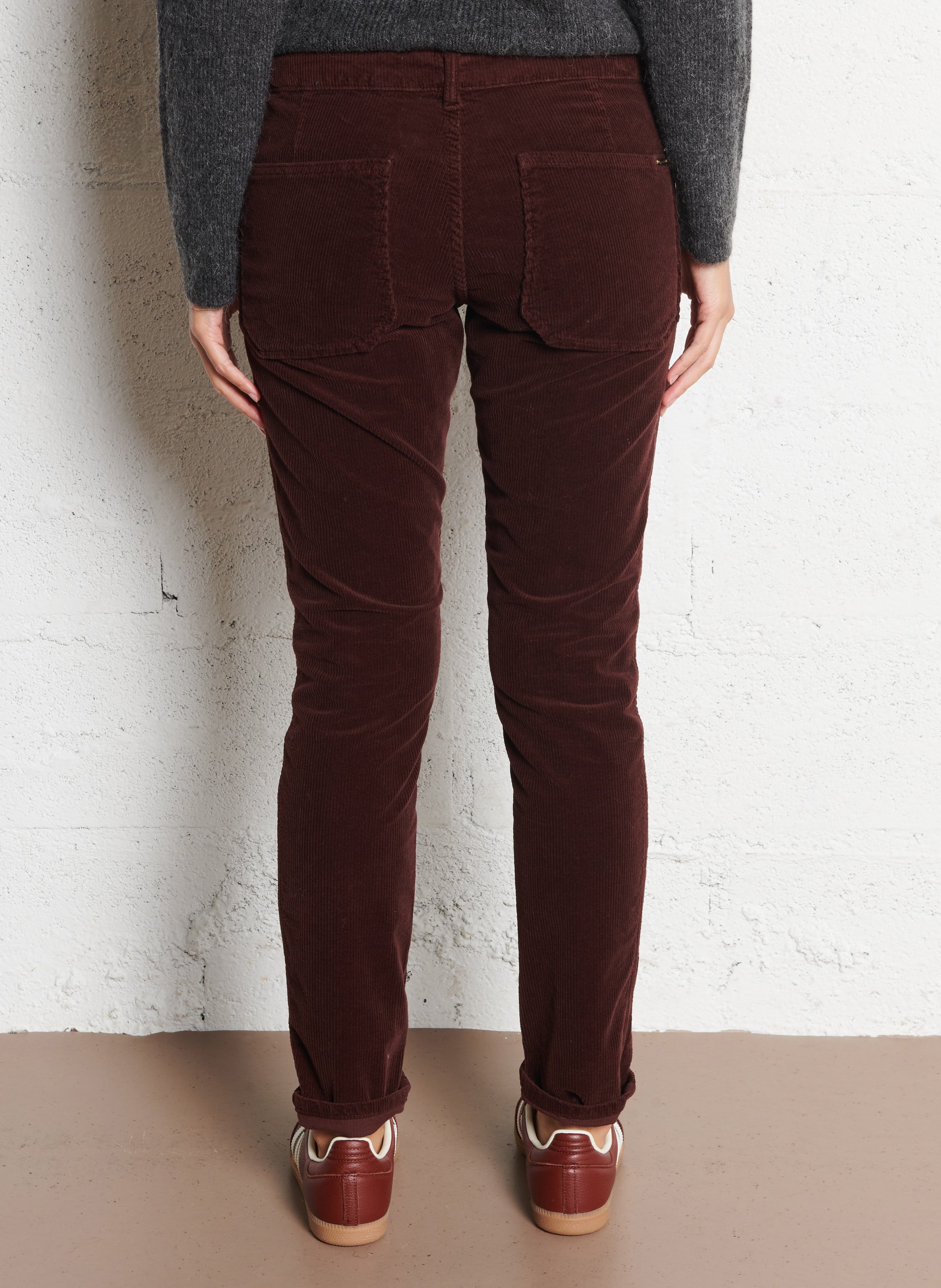 Rechte ribbroek ACQUAVERDE Bruin