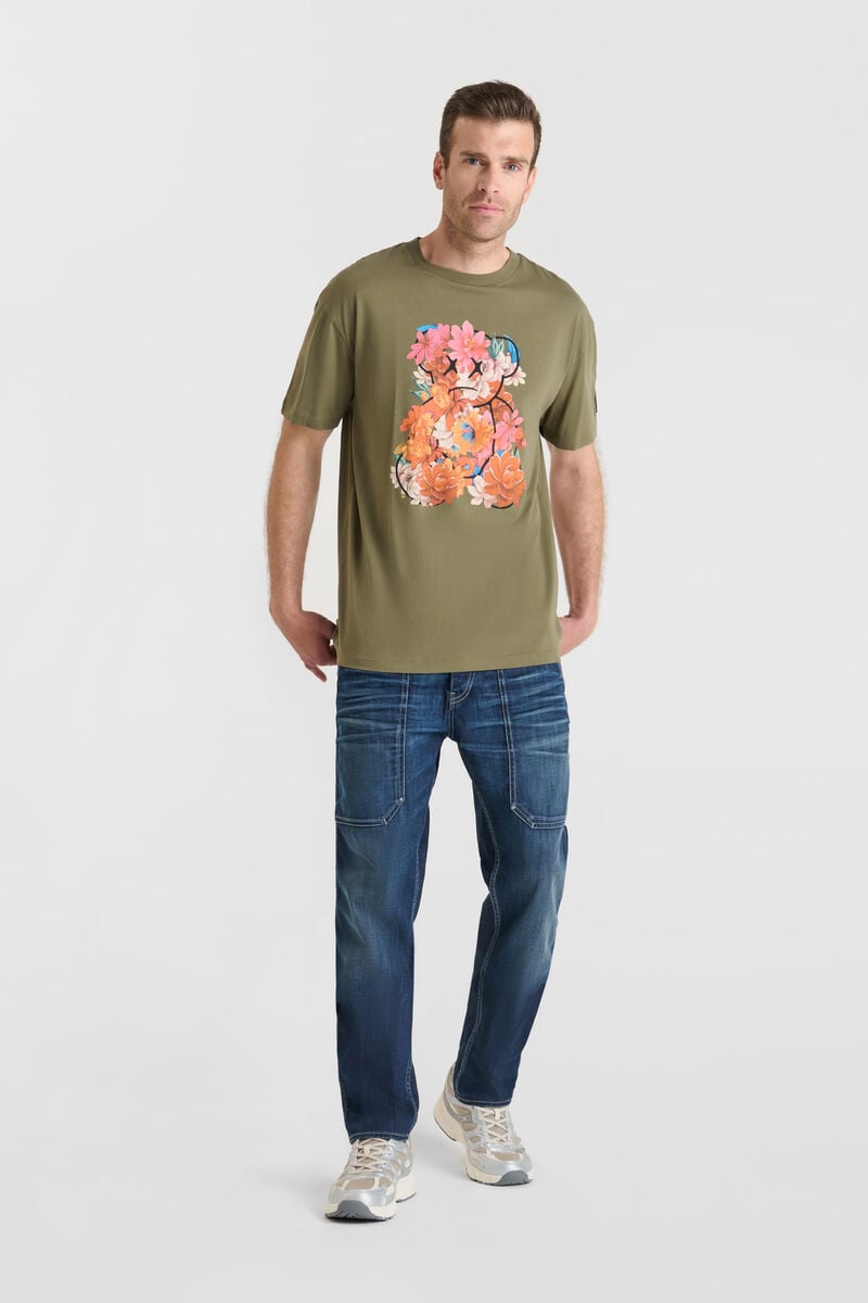 Tommy Badge T-shirt LE TEMPS DES CERISES Khaki
