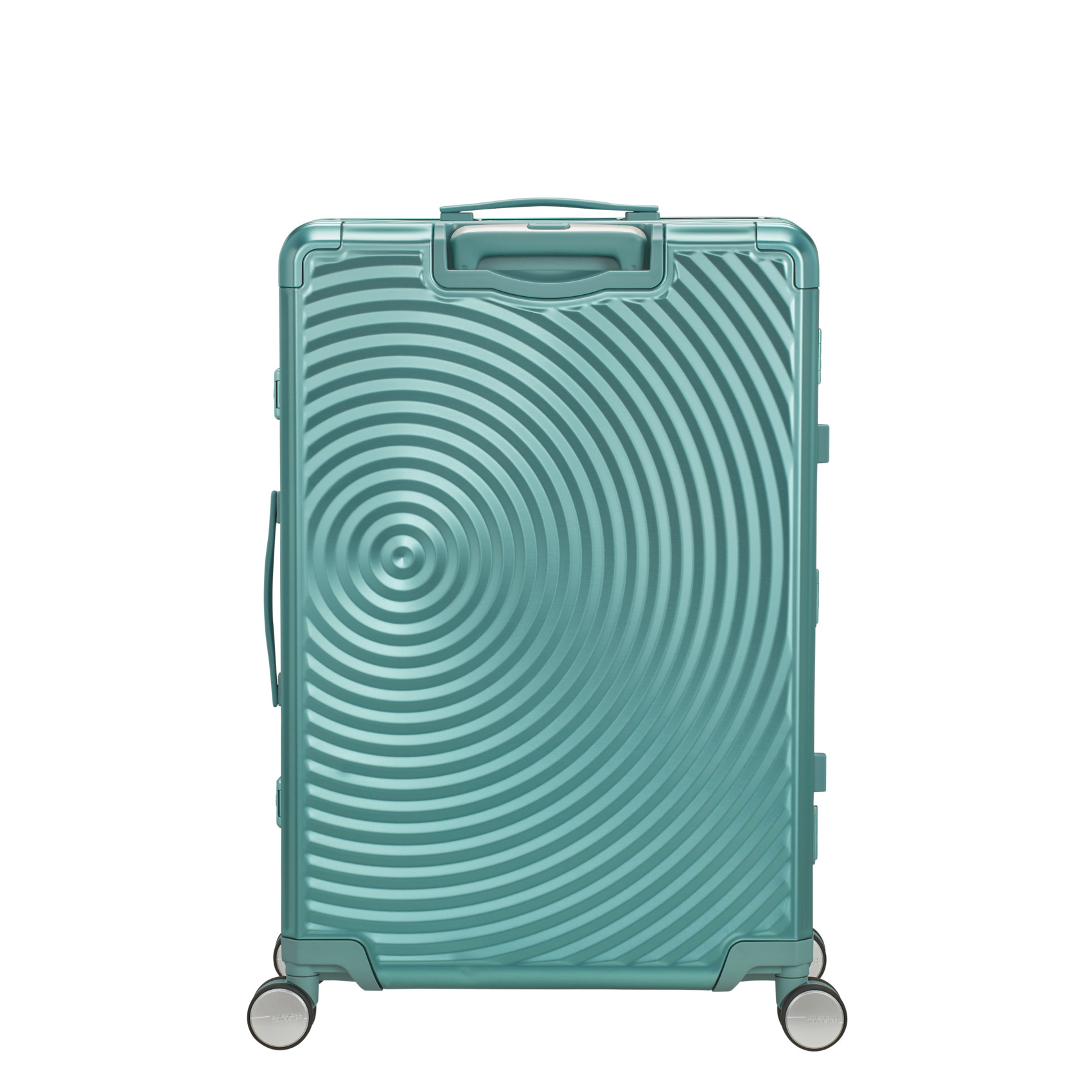 Aluminum suitcase with 4 wheels size L Blue