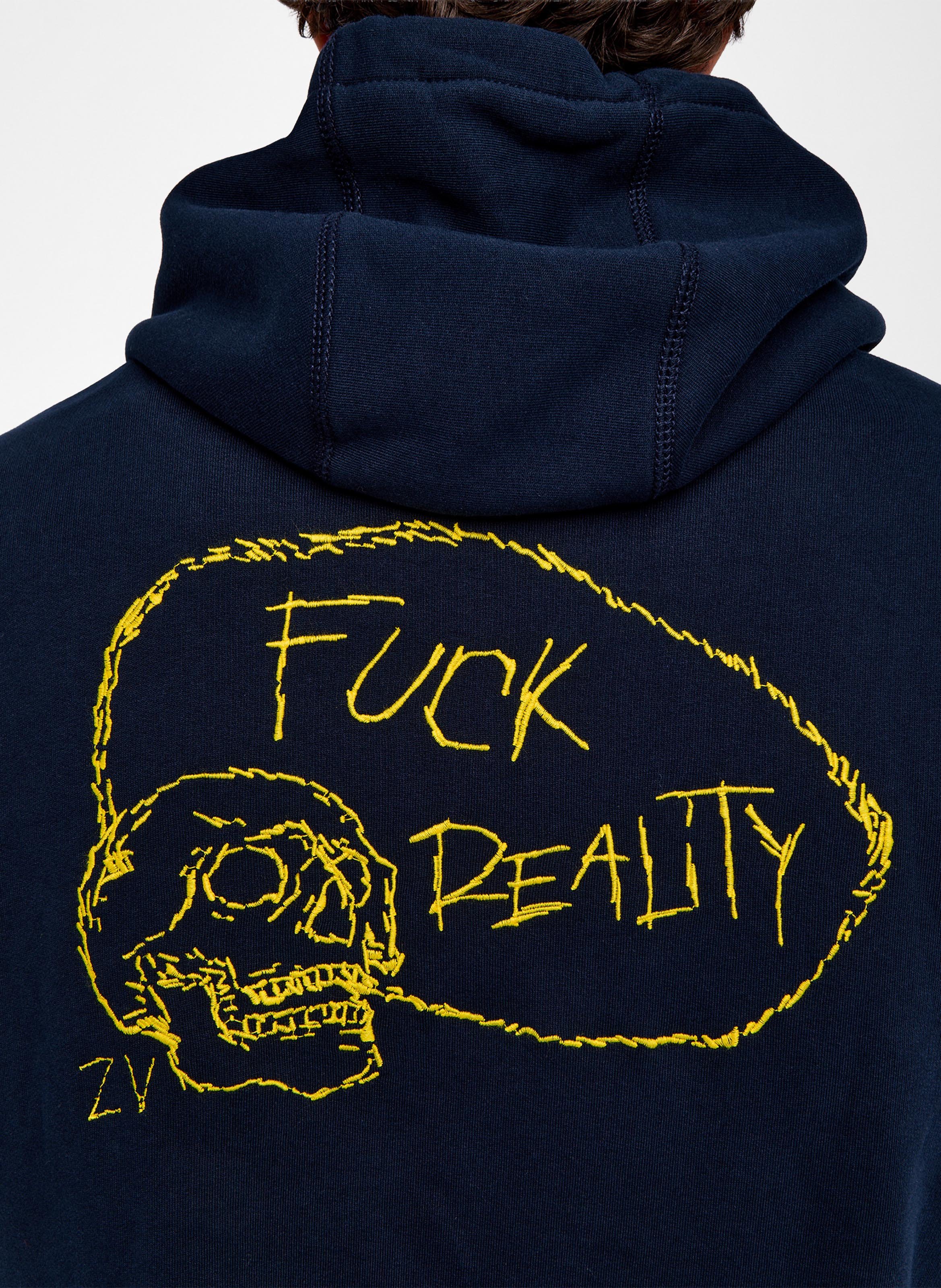 Straight cotton-blend hoodie ZADIG&VOLTAIRE Blue