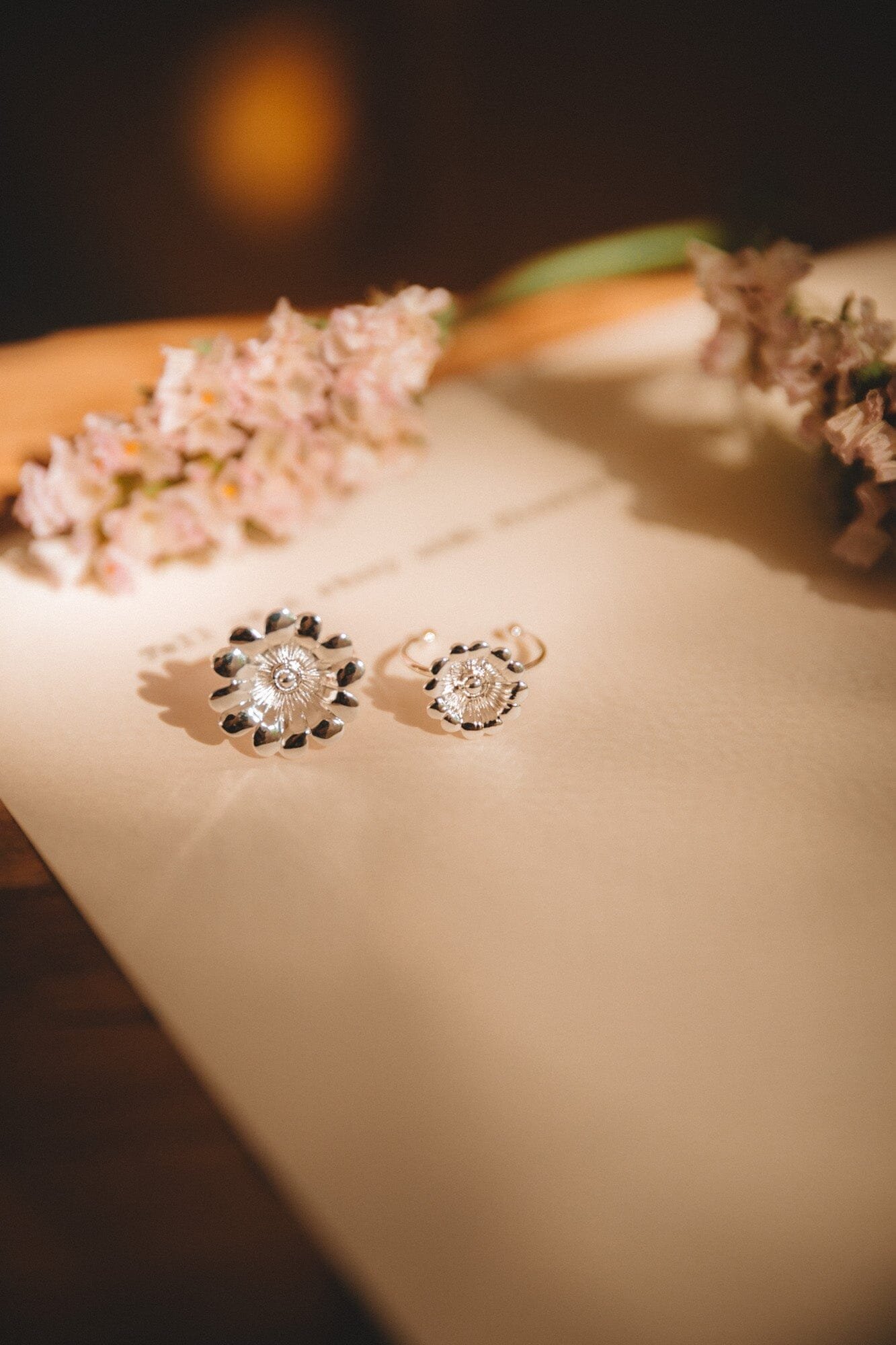 THÉIA - silver-plated flower ring MONSIEUR SIMONE Silver