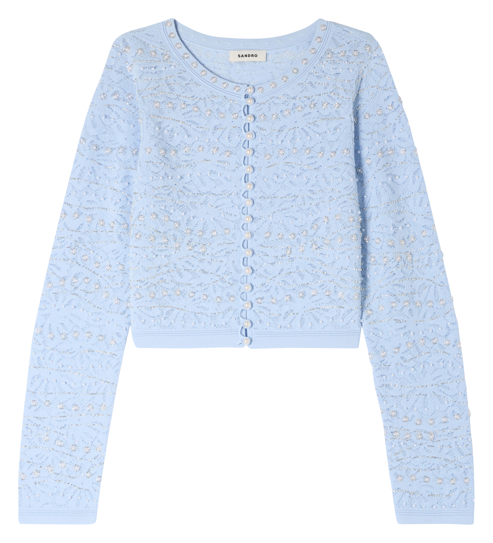 Gilet col rond SANDRO Bleu