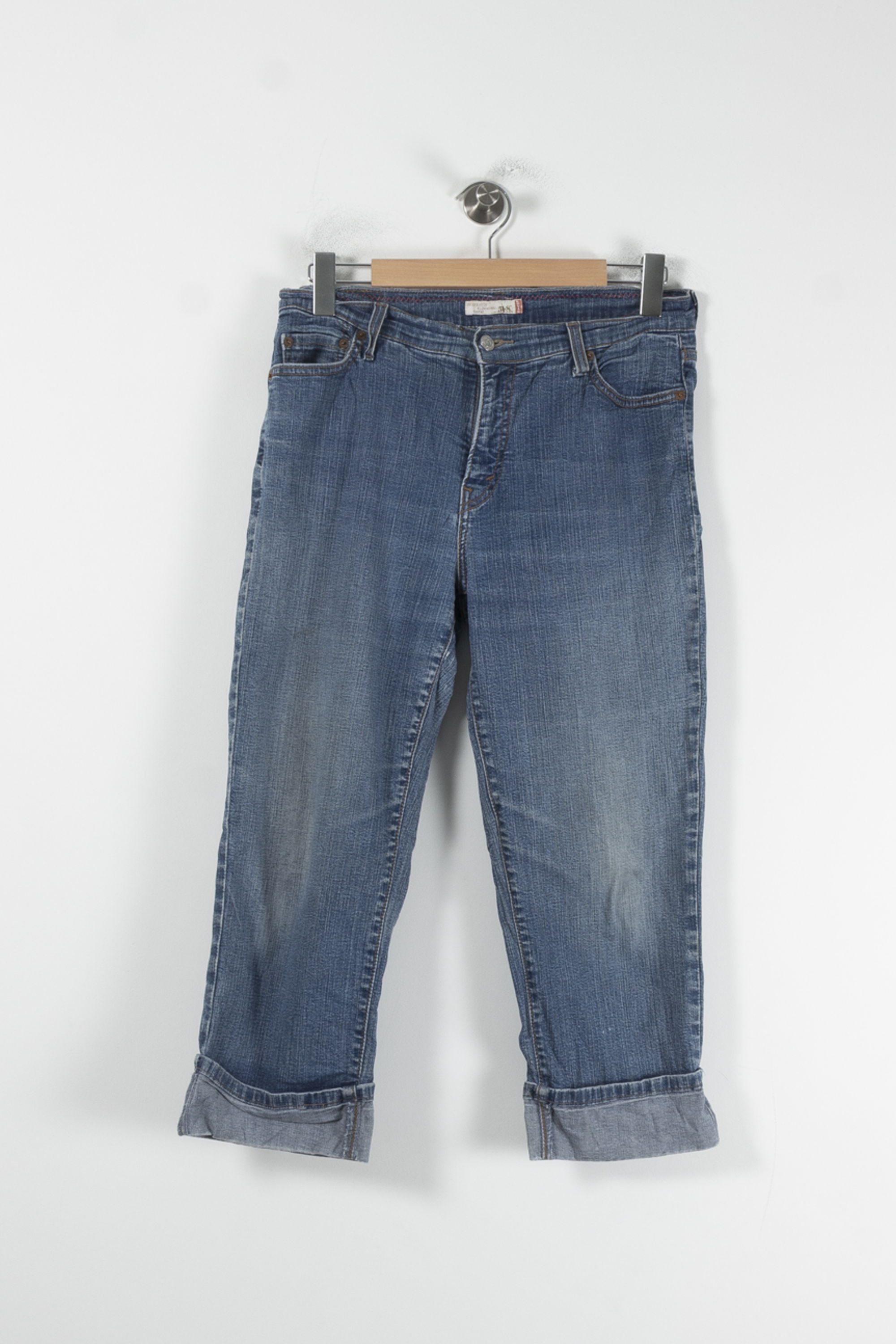 Cropped slim jeans with studs LEVI'S - Seconde main Blue