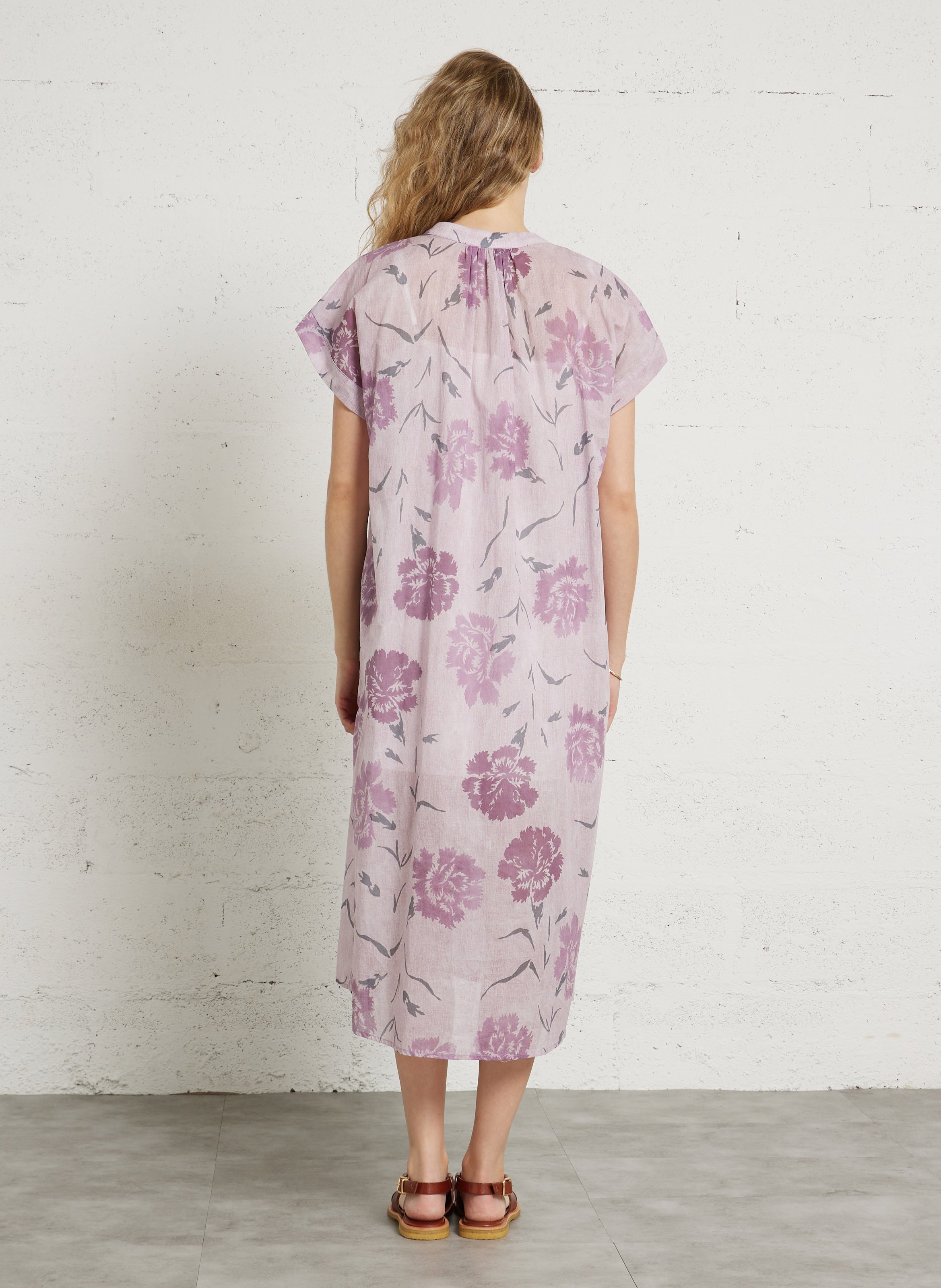 Robe longue ample imprimée HOD PARIS Violet