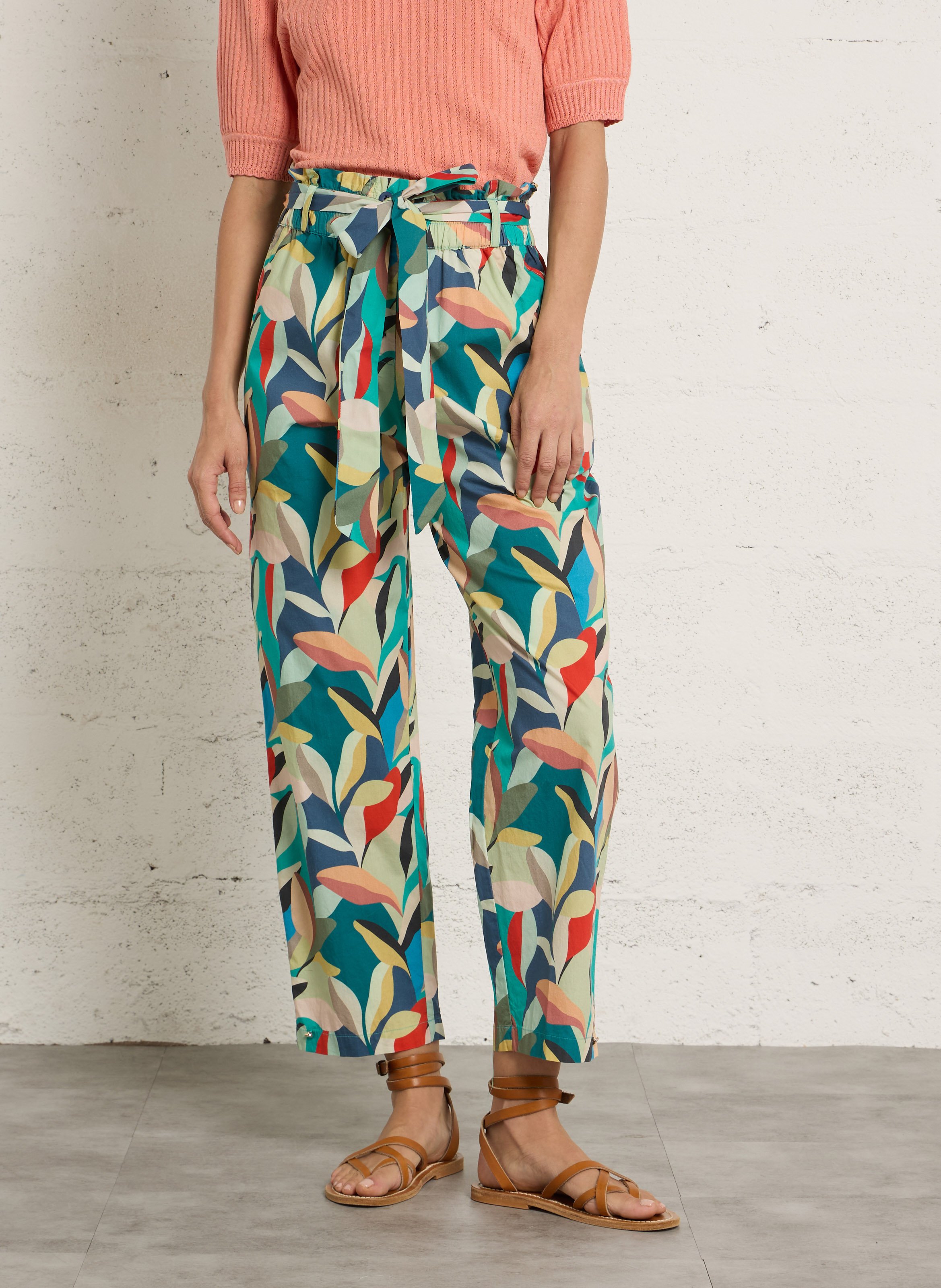 Katoenen straight fit pantalon PETITE MENDIGOTE Veelkleurig