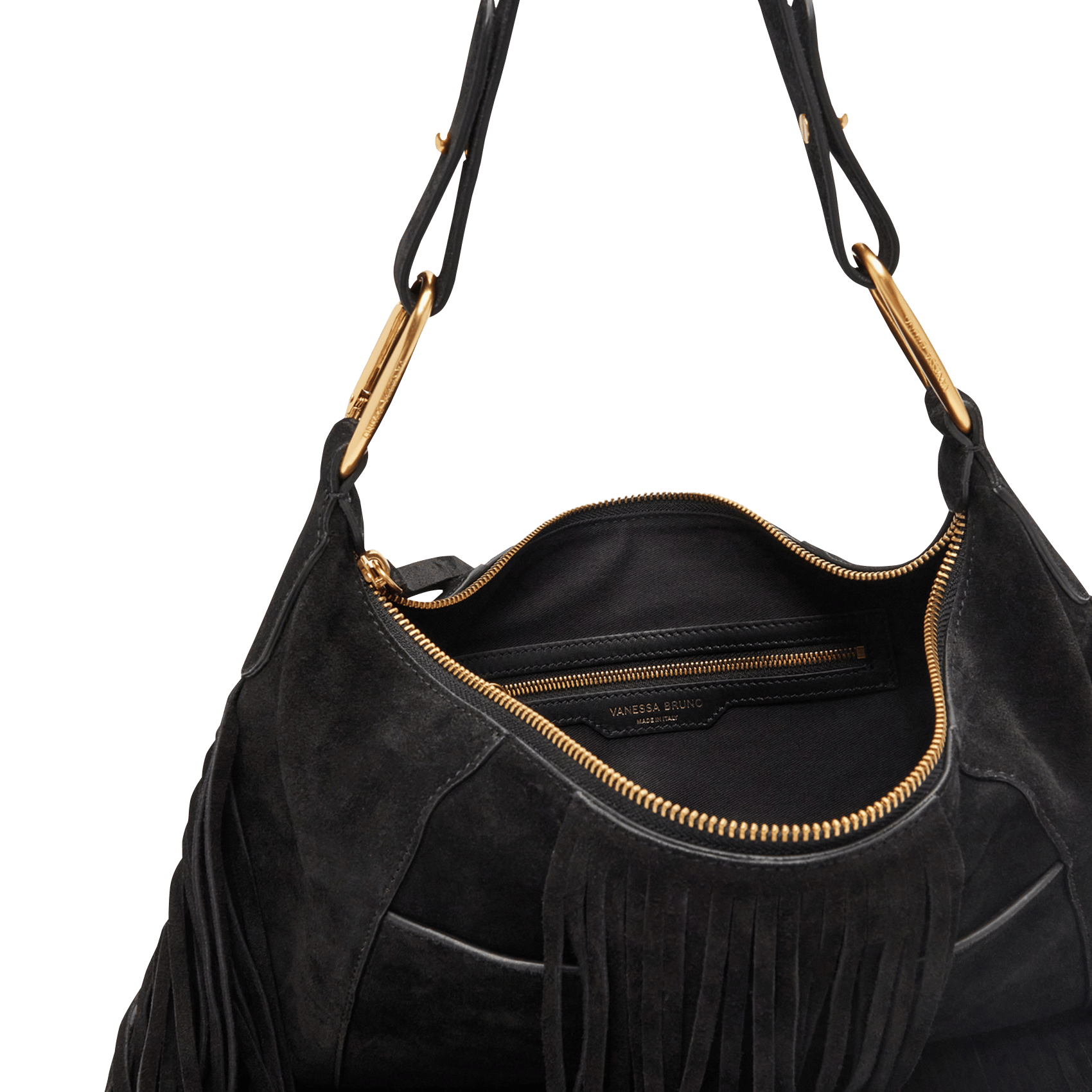 Leather clutch bag VANESSA BRUNO Black