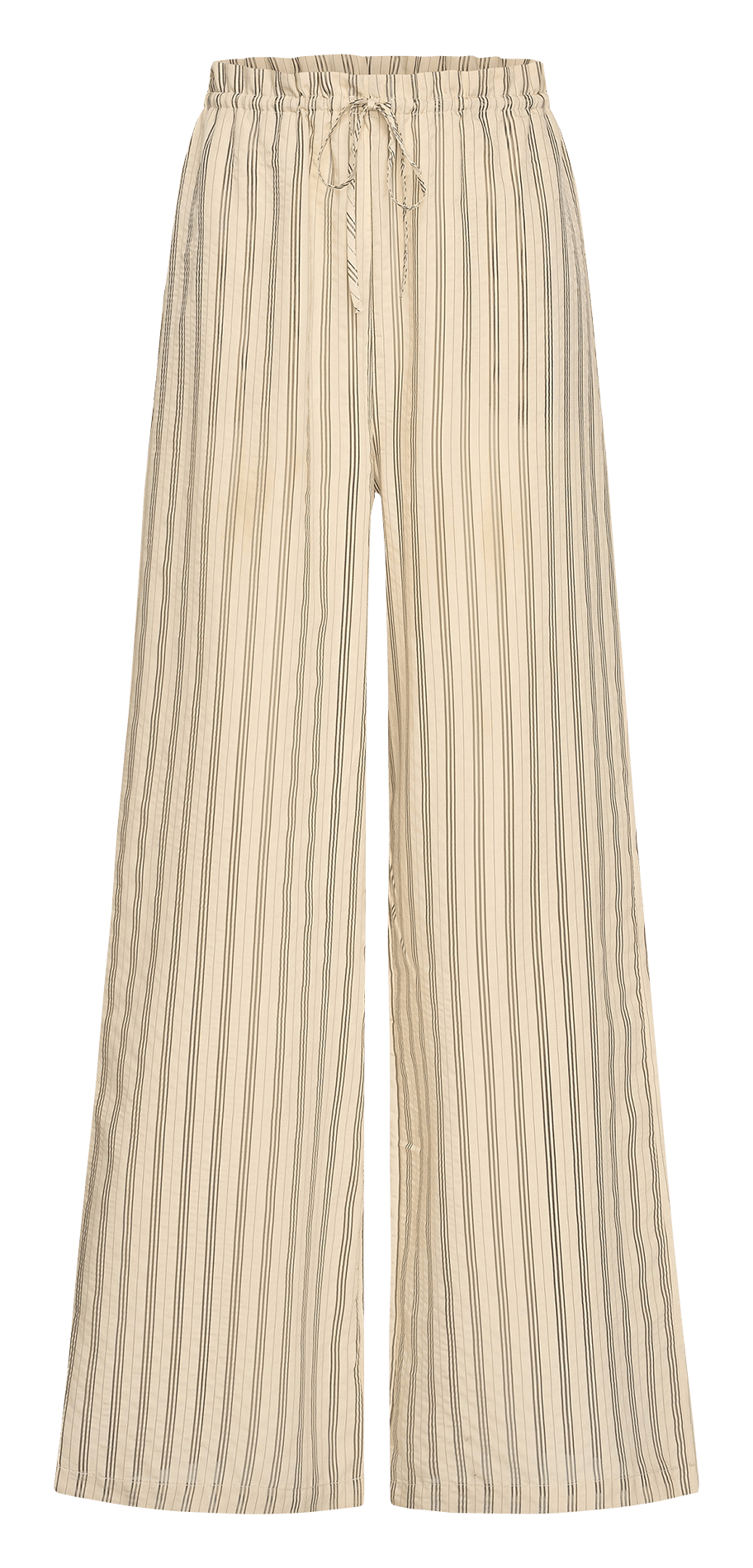 High-waisted striped pants BY BAR Black