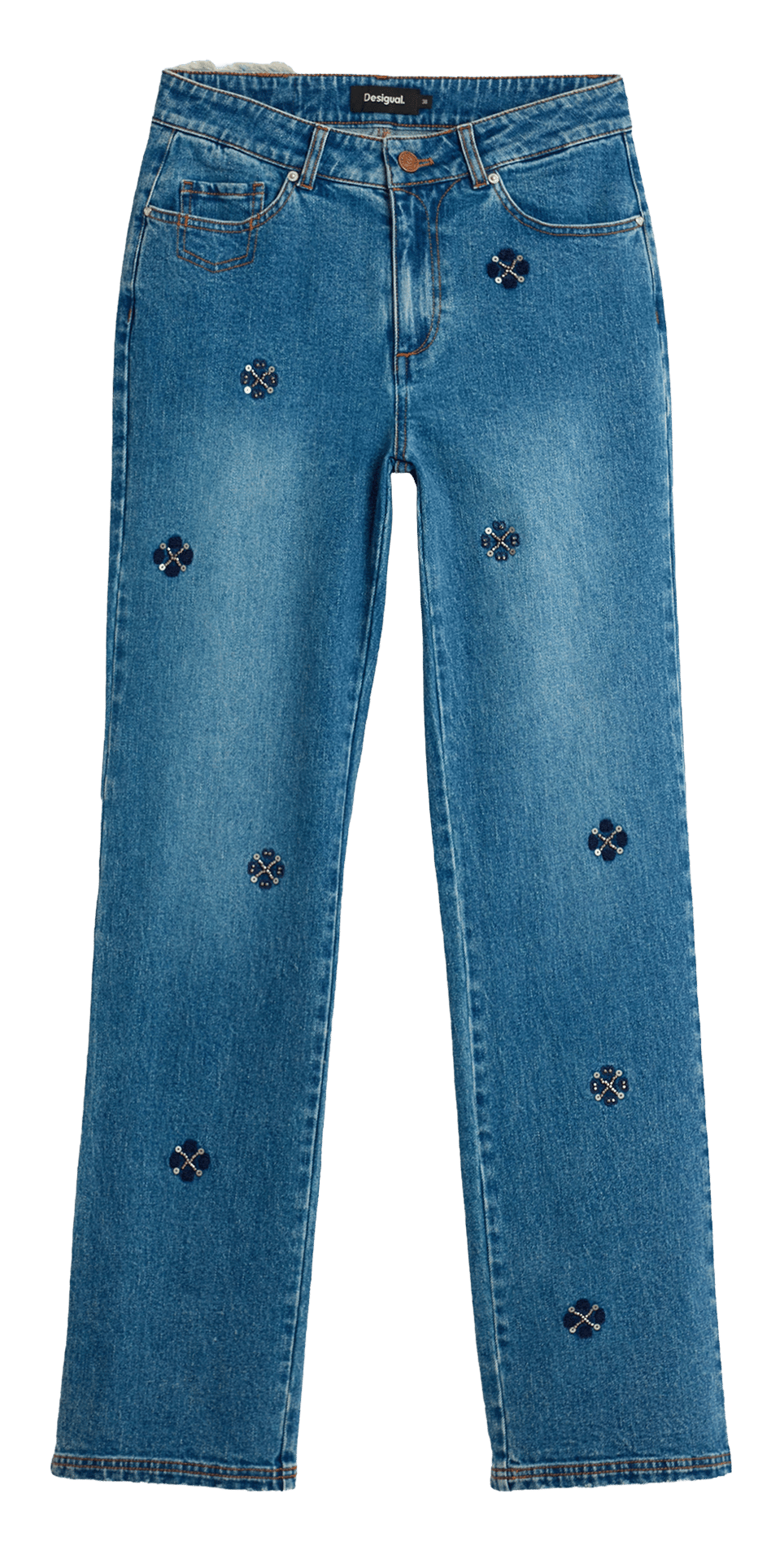 High Waist Slim Fit Jeans DESIGUAL Blau