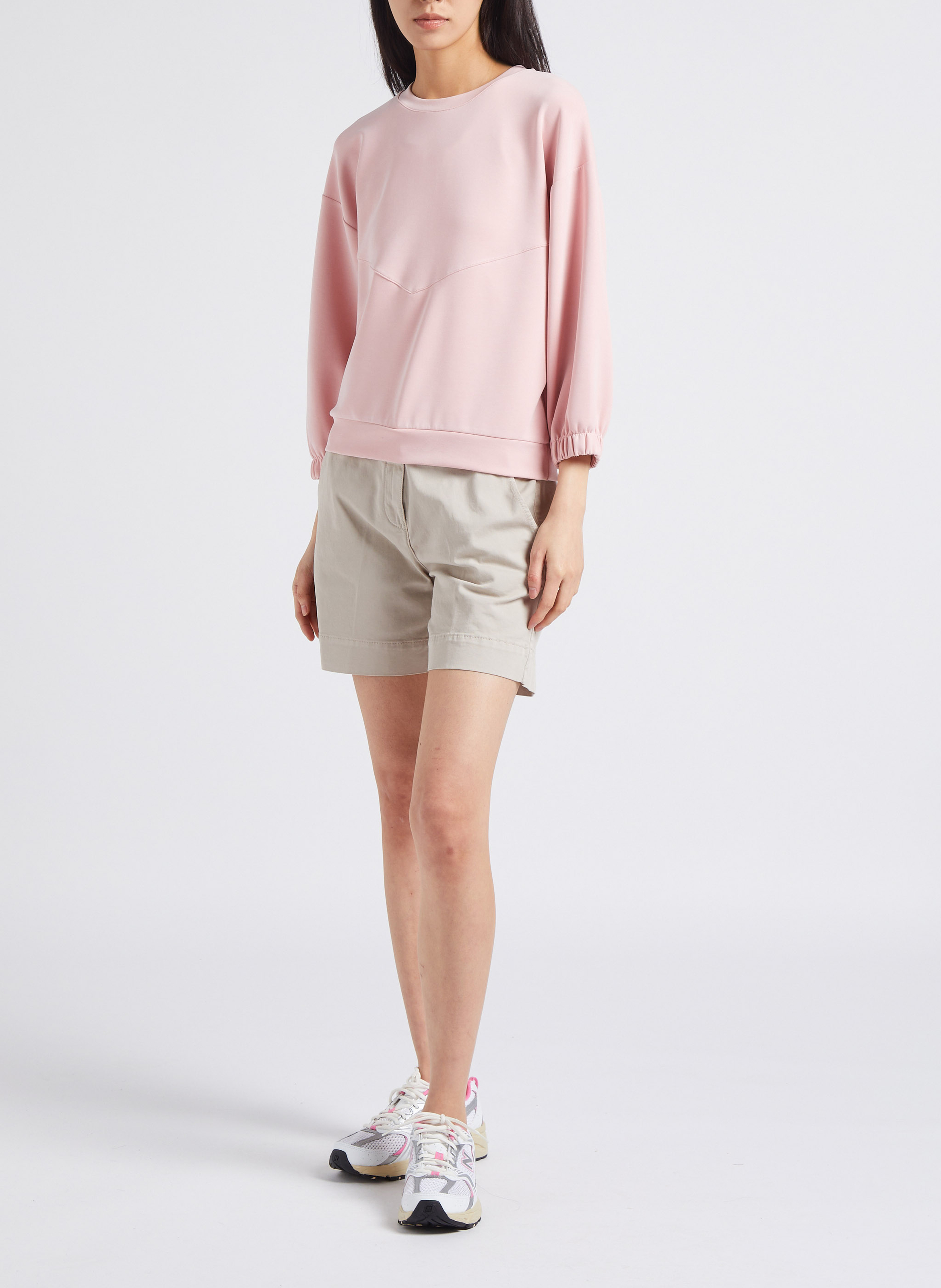 Short large en coton mélangé ACQUAVERDE Beige