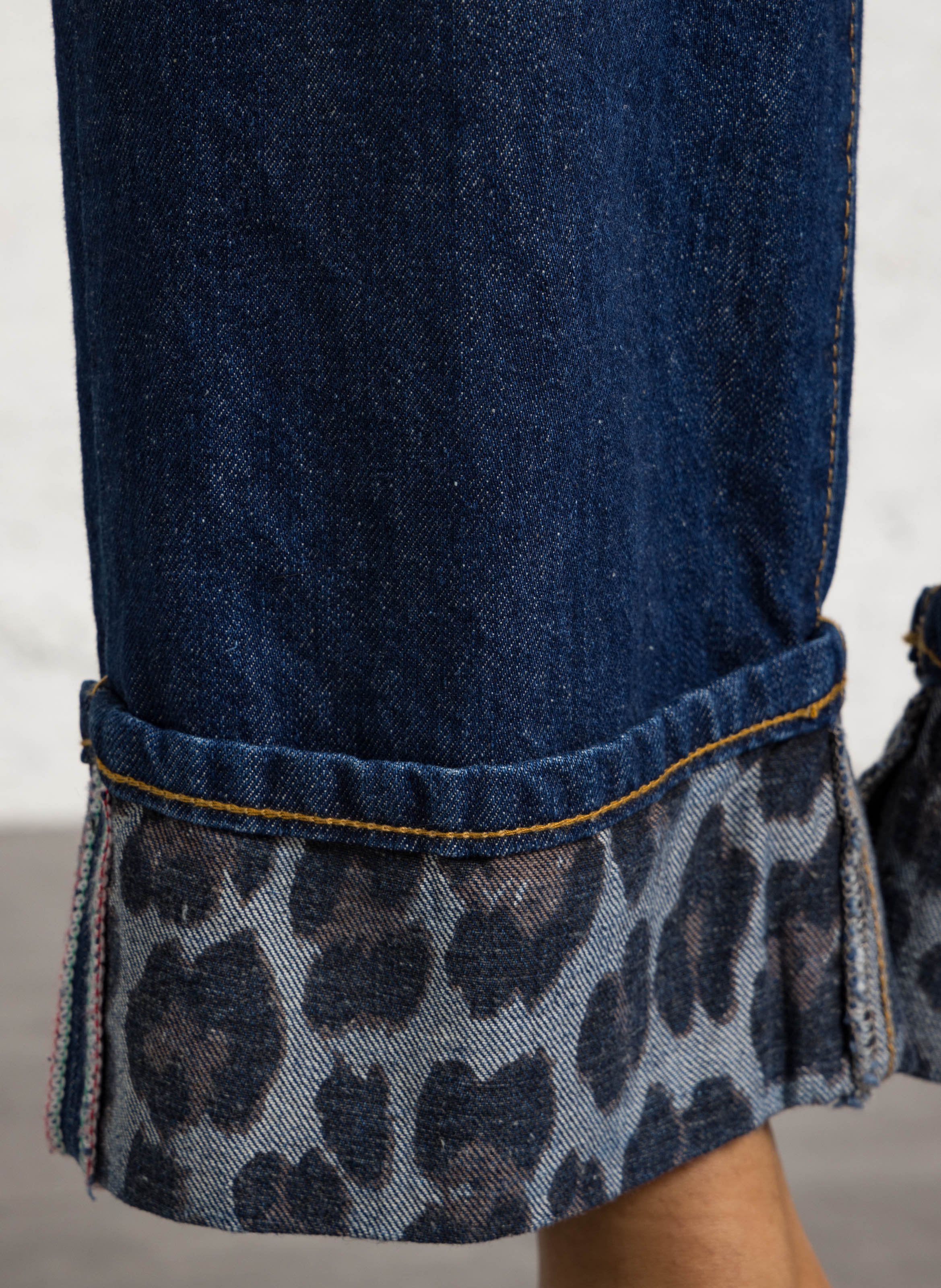 Wijde jeans PLEASE Blauw