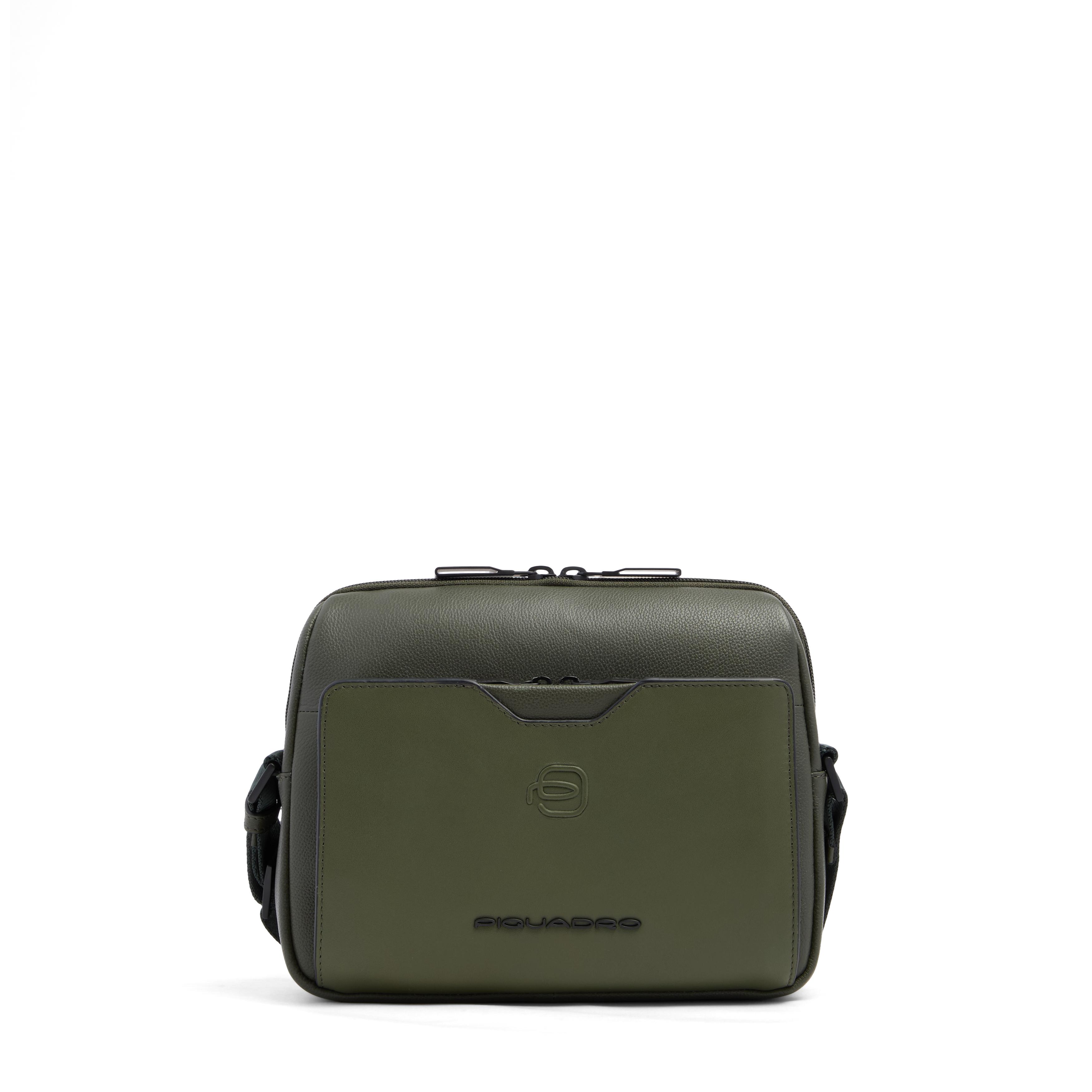 Men's crossbody bag for iPad® mini PIQUADRO Green