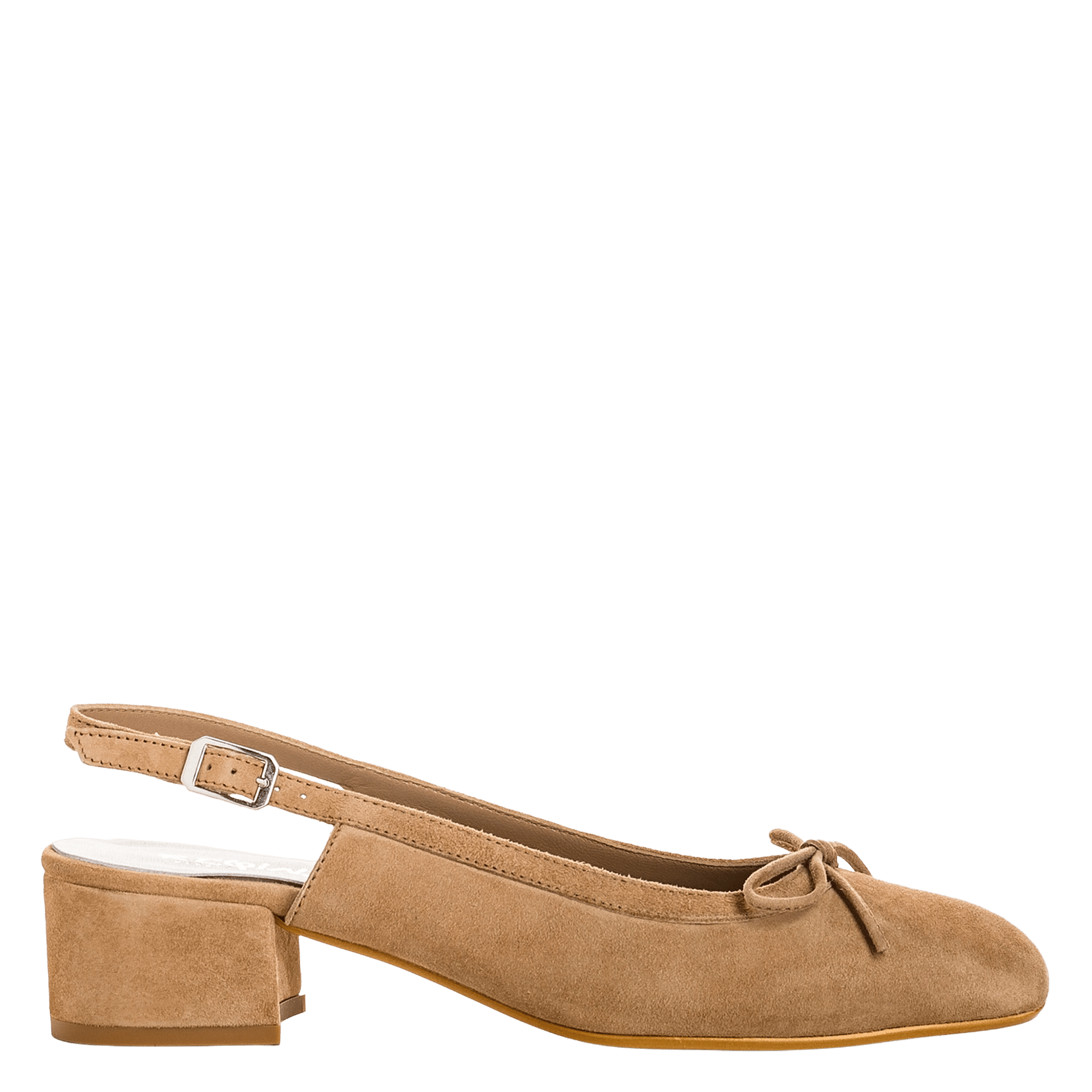 Ballerines en cuir velours REQINS Marron