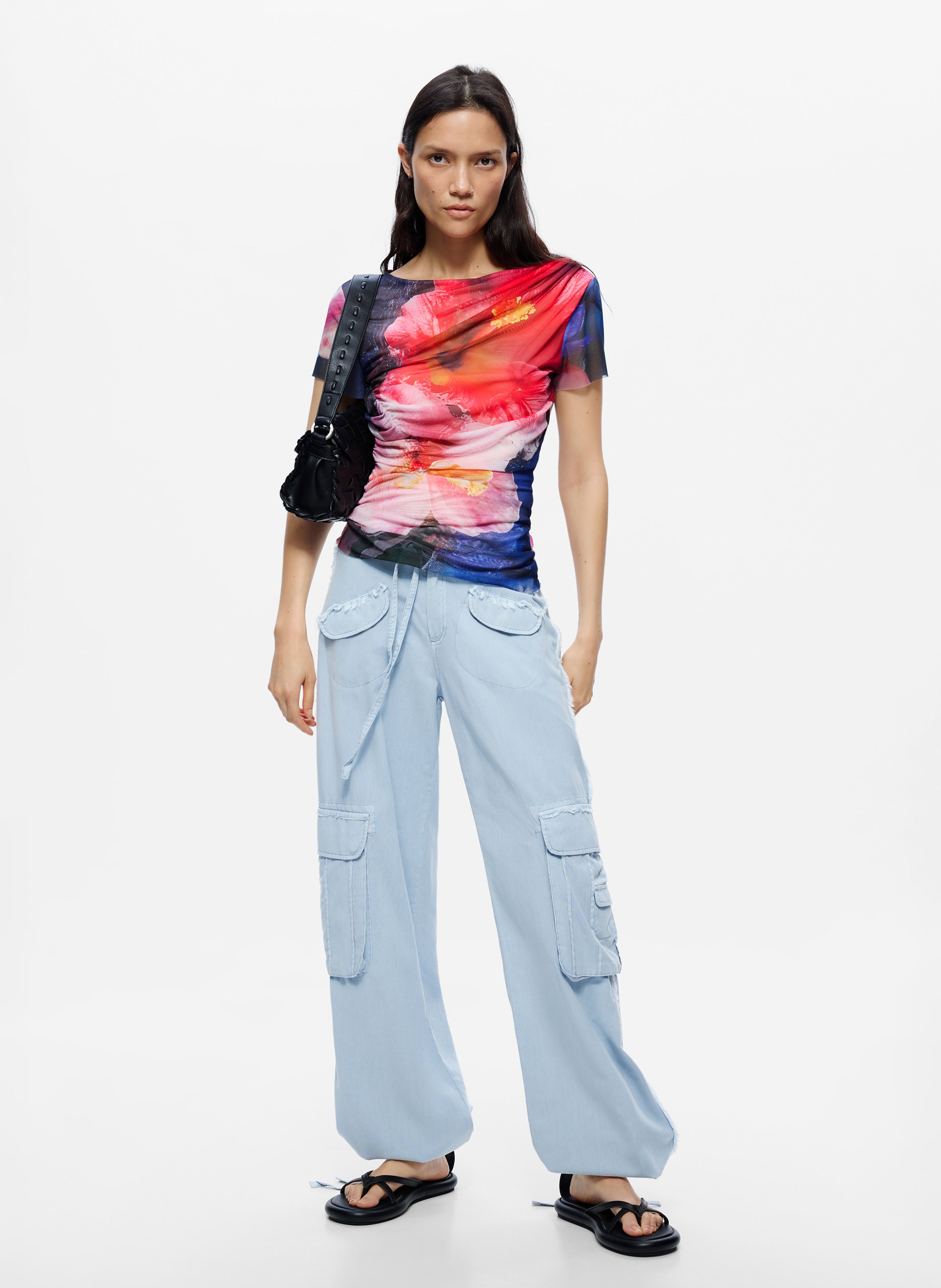 Fitted round neck t-shirt DESIGUAL Multicolored