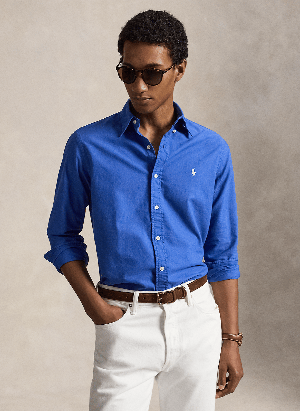 Chemise droite col classique en coton POLO RALPH LAUREN