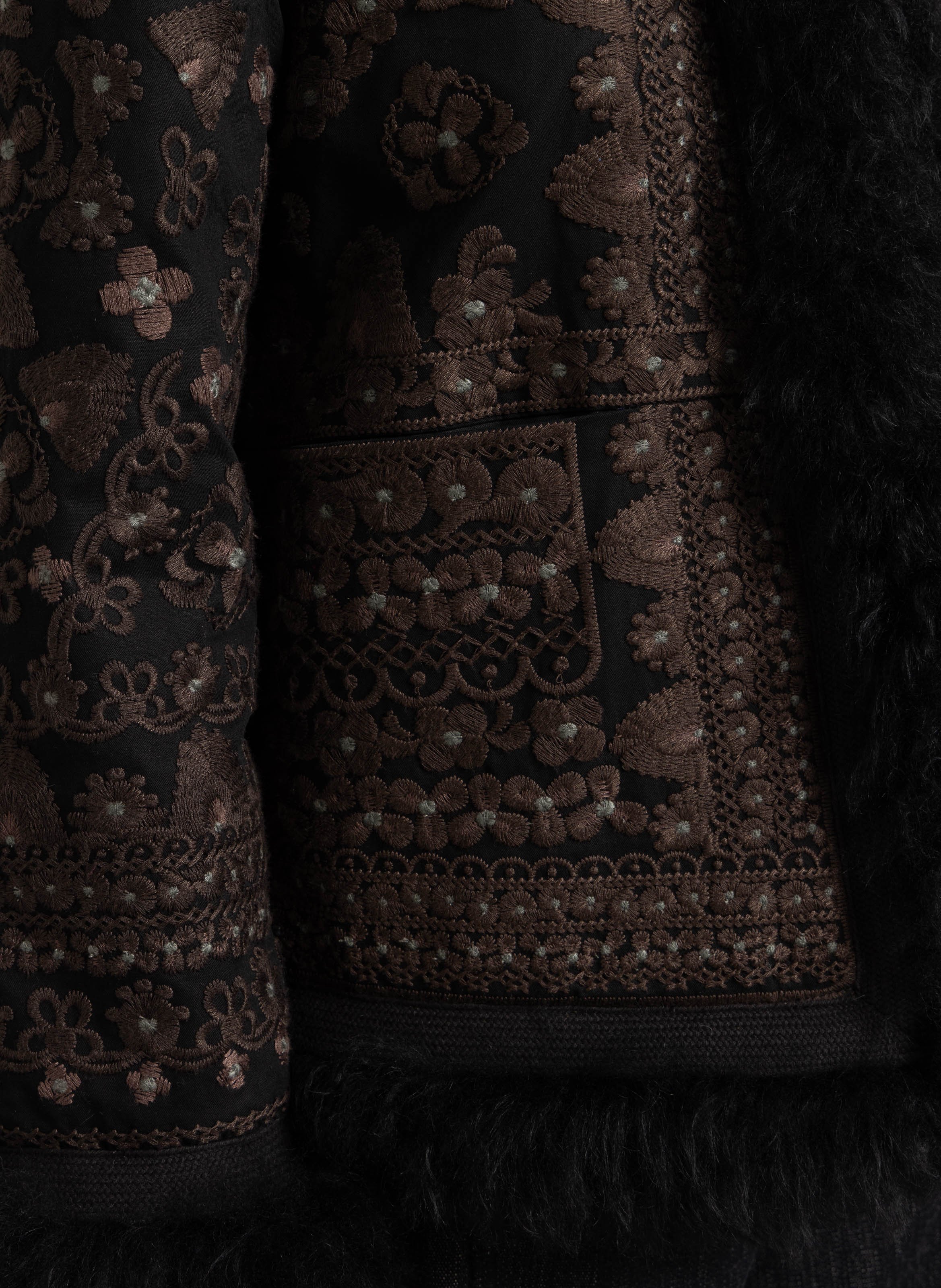 Embroidered cotton jacket | Black ANTIK BATIK Women