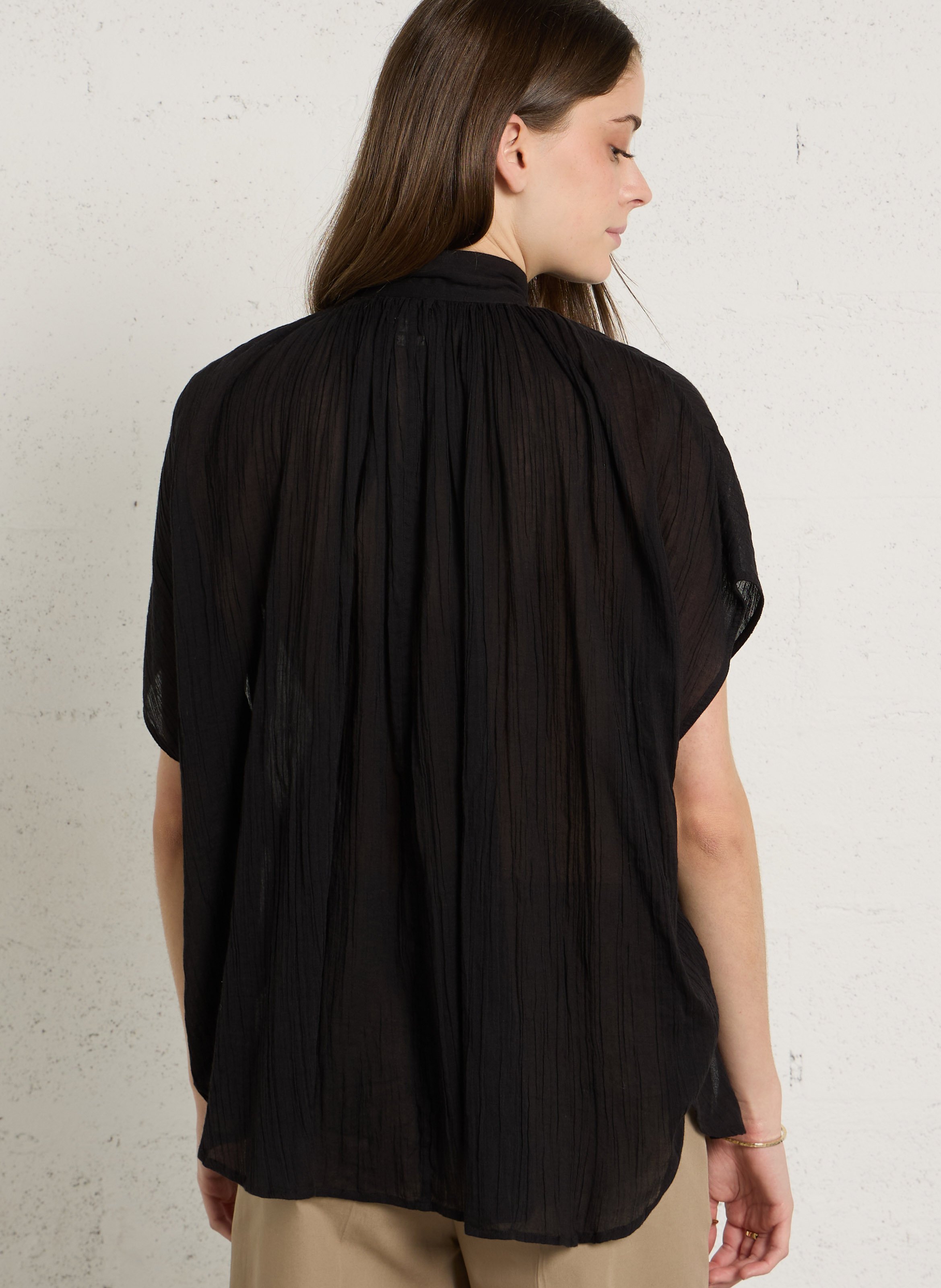 Top ample sans manches uni LAURENCE BRAS Noir