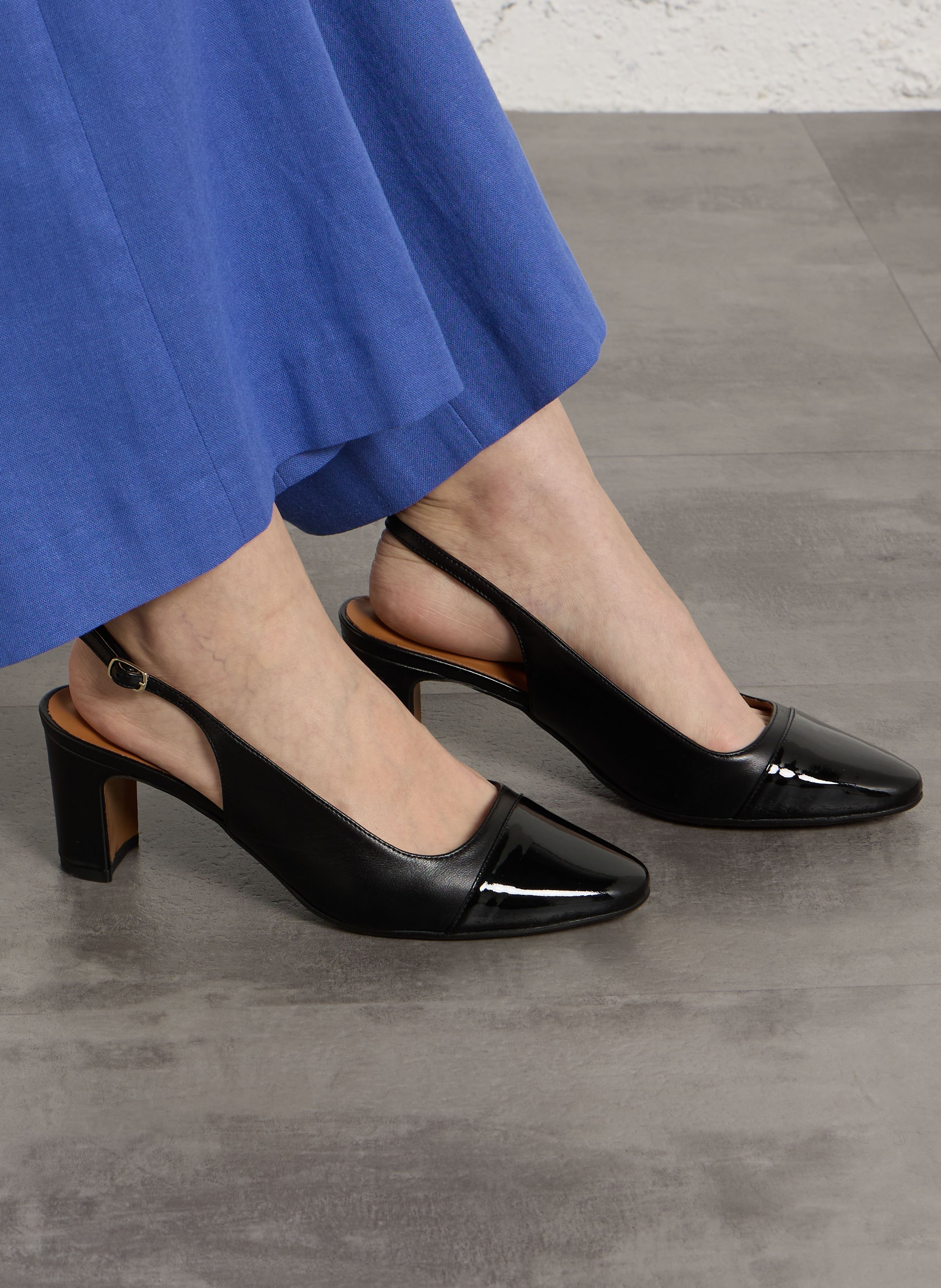 Babies en cuir RIVECOUR Noir