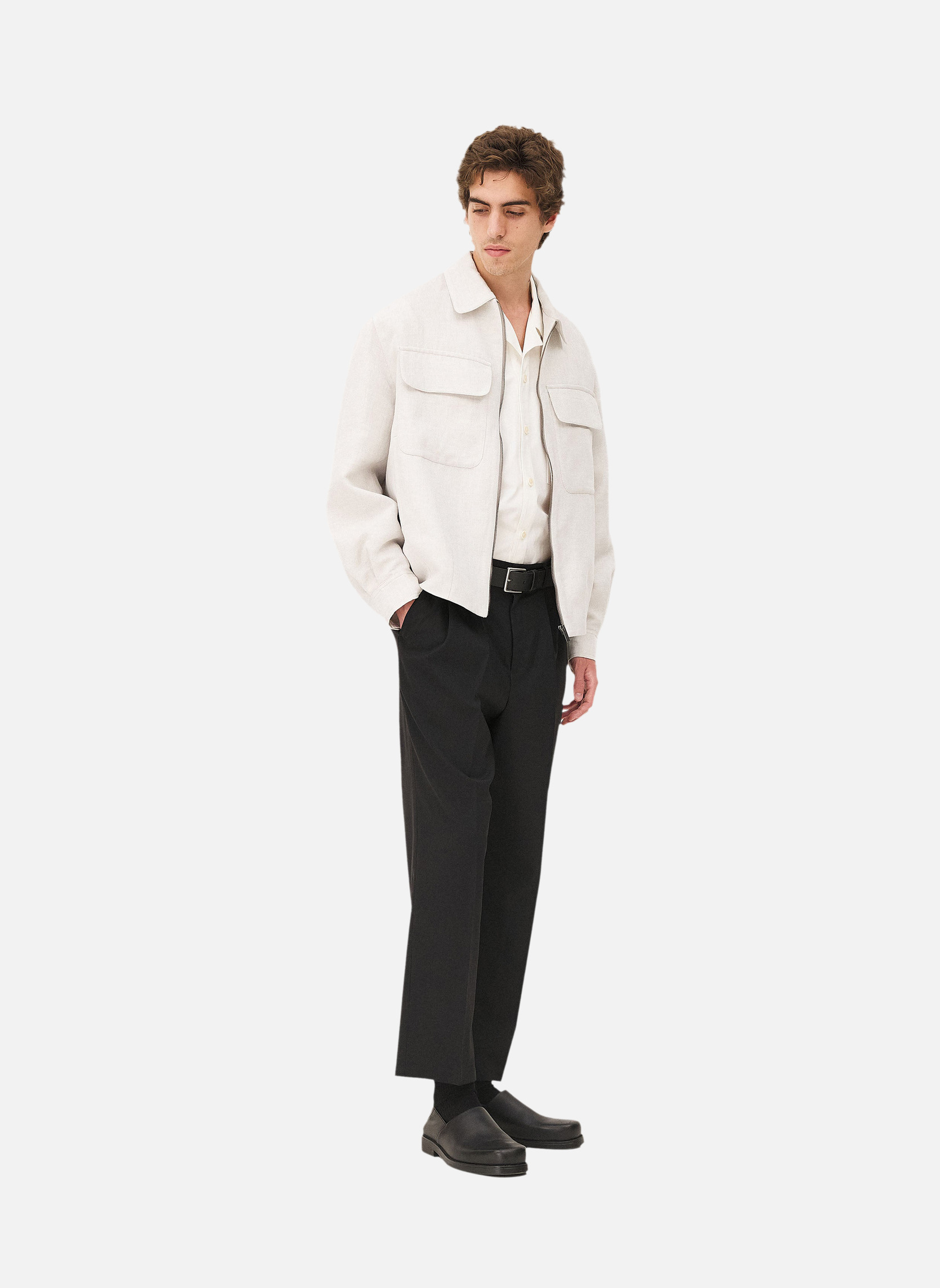 Trousers with pleats CLYDE BLACK Noyoco Black