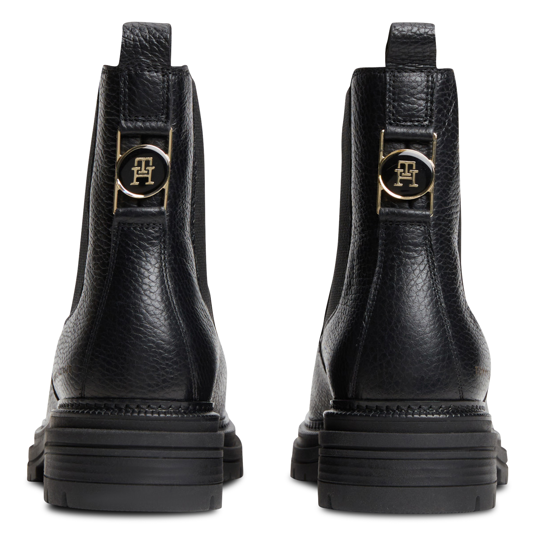 Solid color leather Chelsea boots TOMMY HILFIGER Black