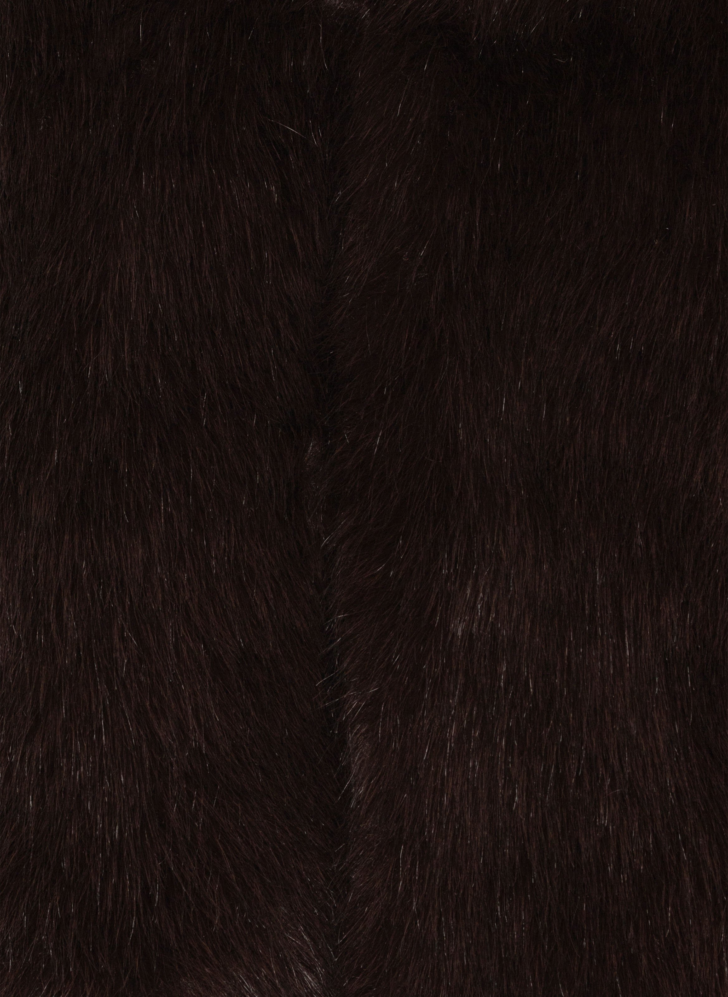 Korte oversized jas van synthetisch bont ROTATE Bruin