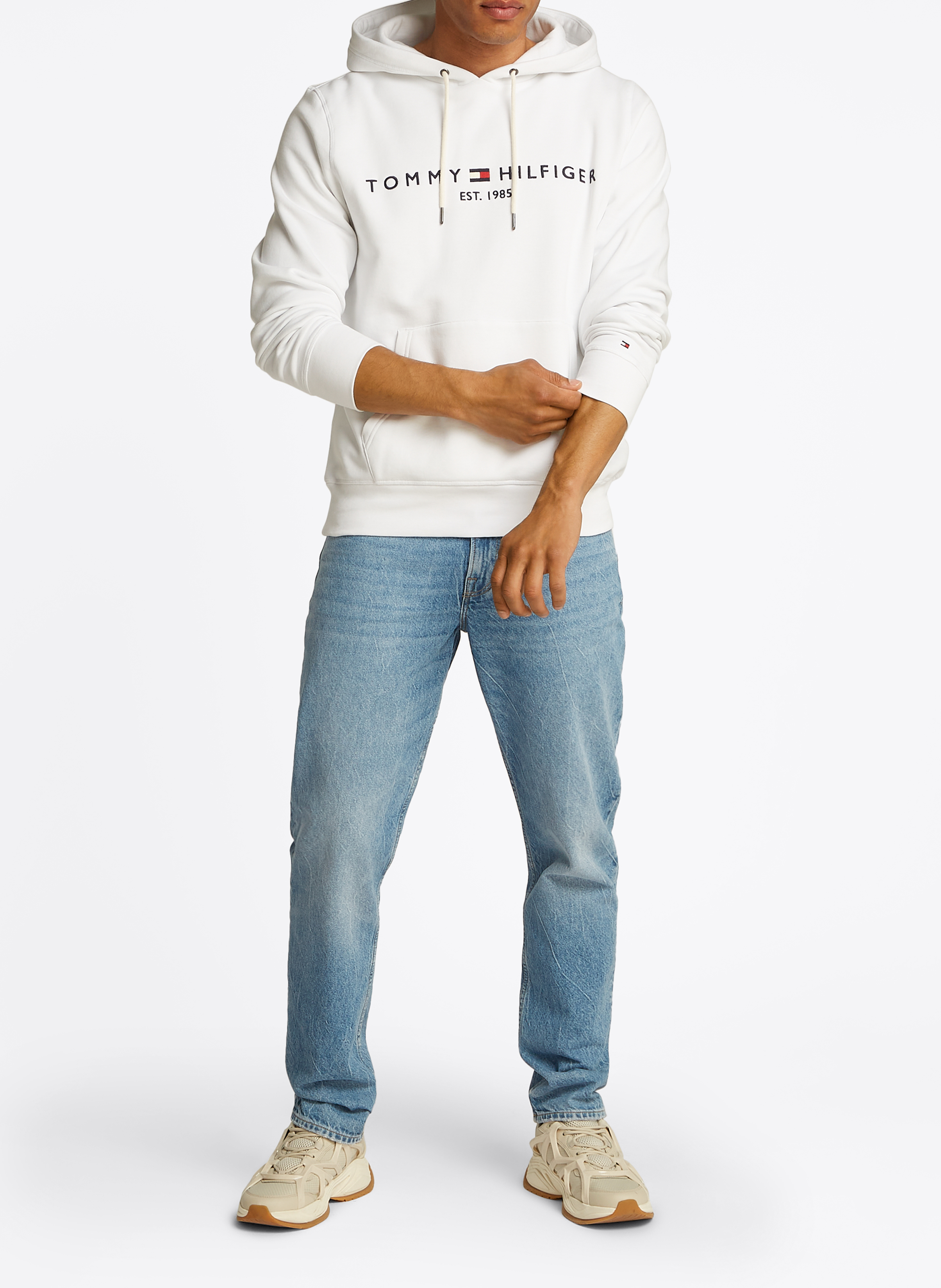 Kapuzensweatshirt aus Baumwoll-Mix, Regular Fit TOMMY HILFIGER Weiss