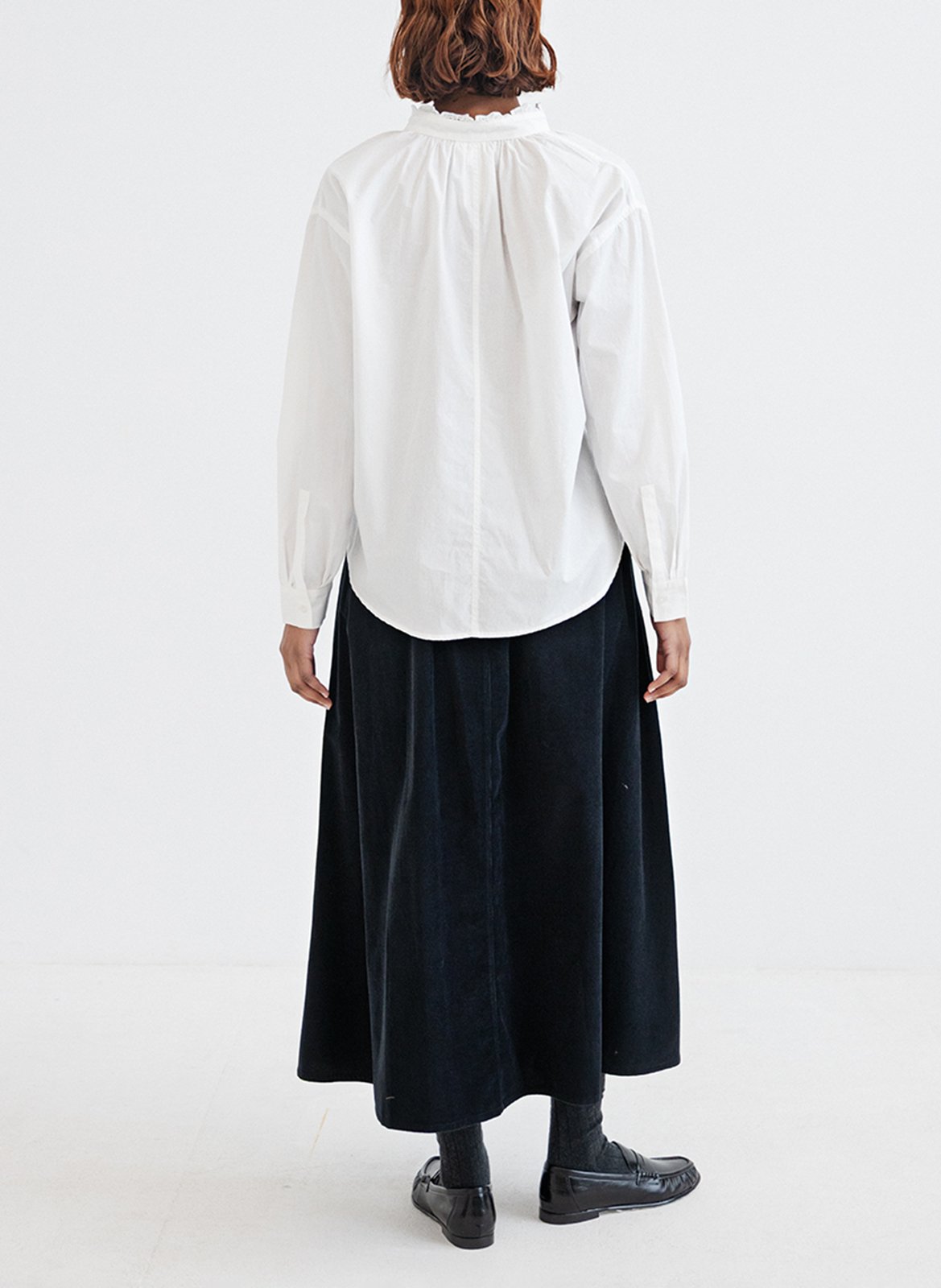 Embroidered cotton shirt PROJECT-AJ117 White