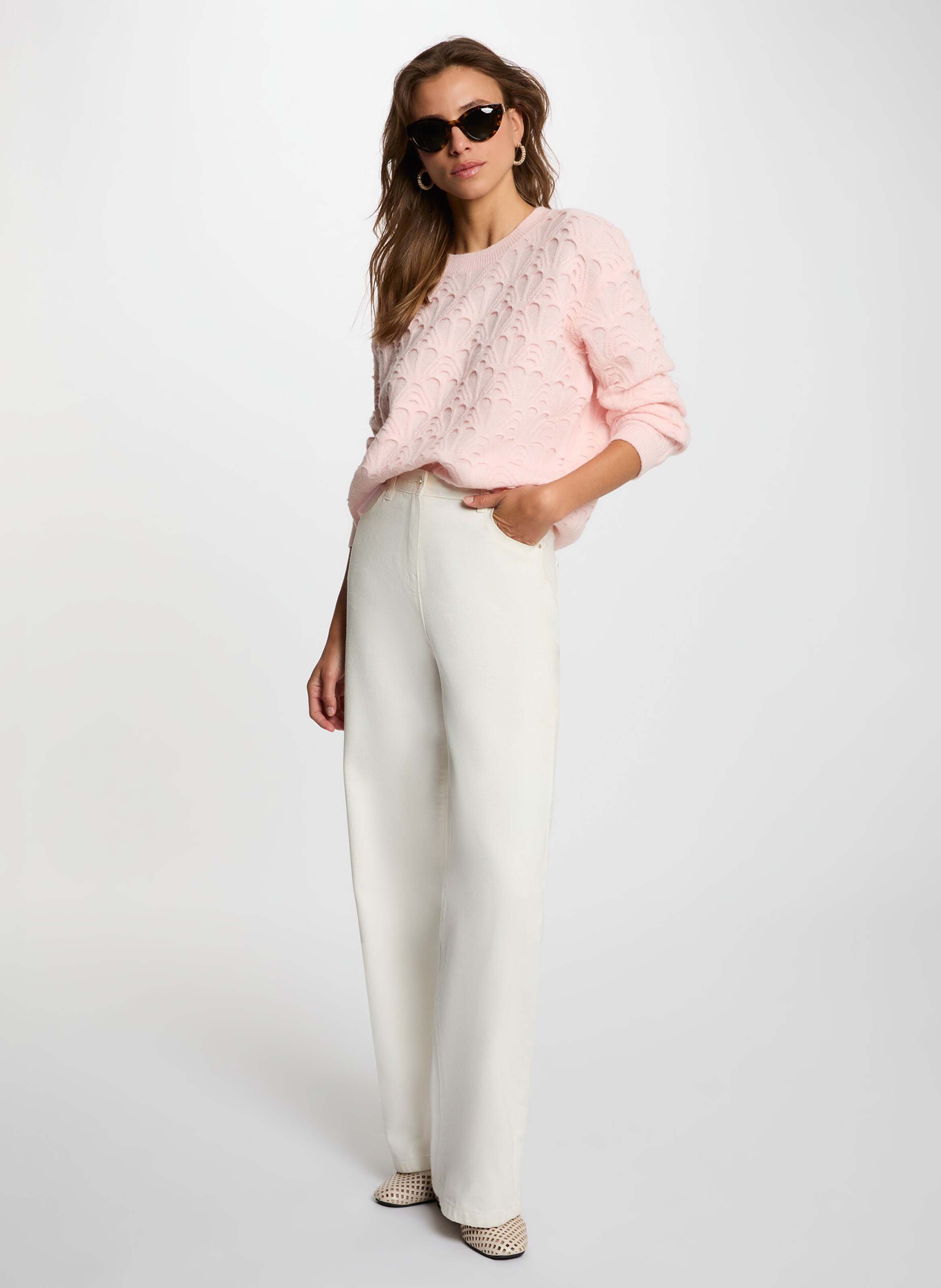 Pull col rond  MORGAN Rose