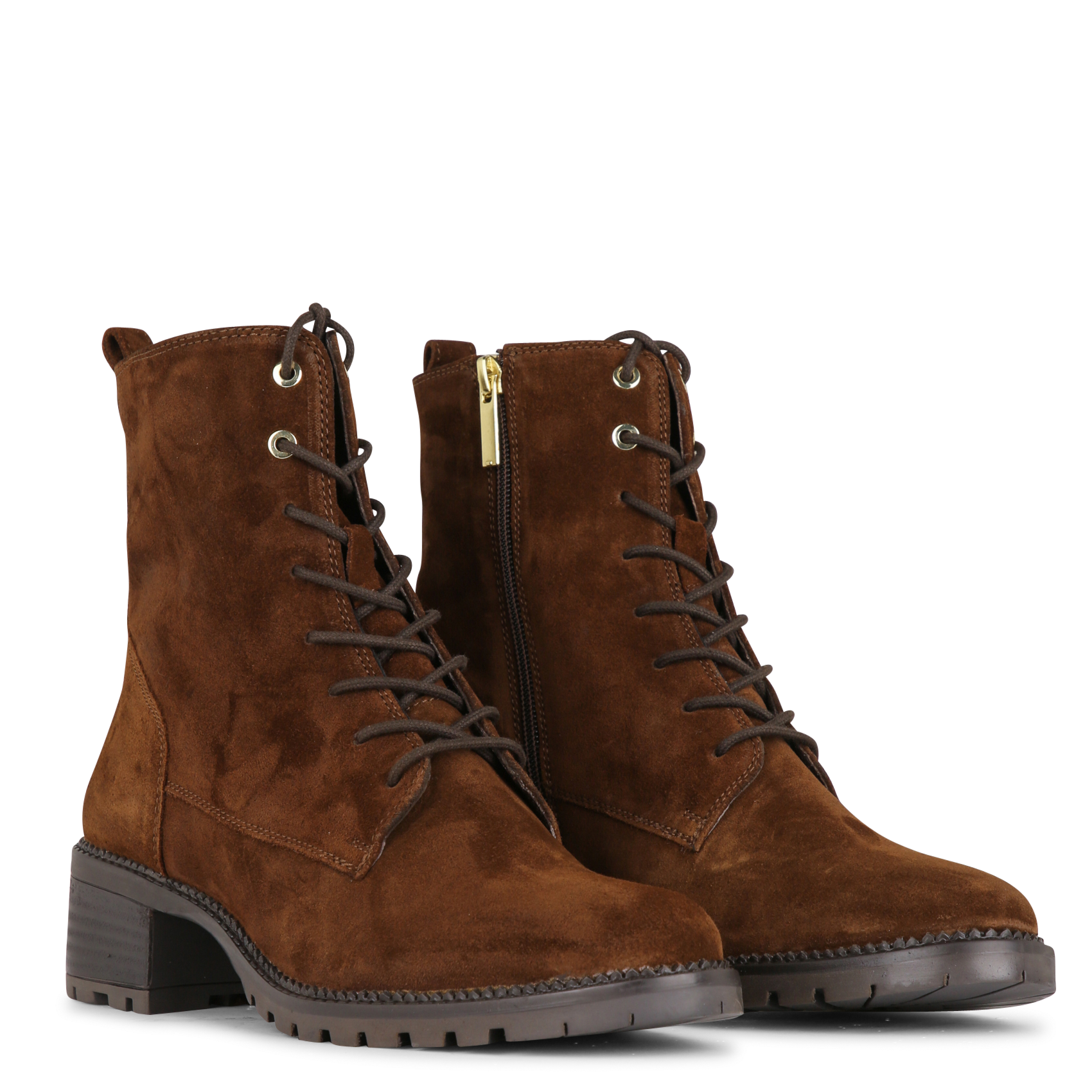 MARAWILA - Schnürboots aus Glattleder | Braun BOCAGE Damen
