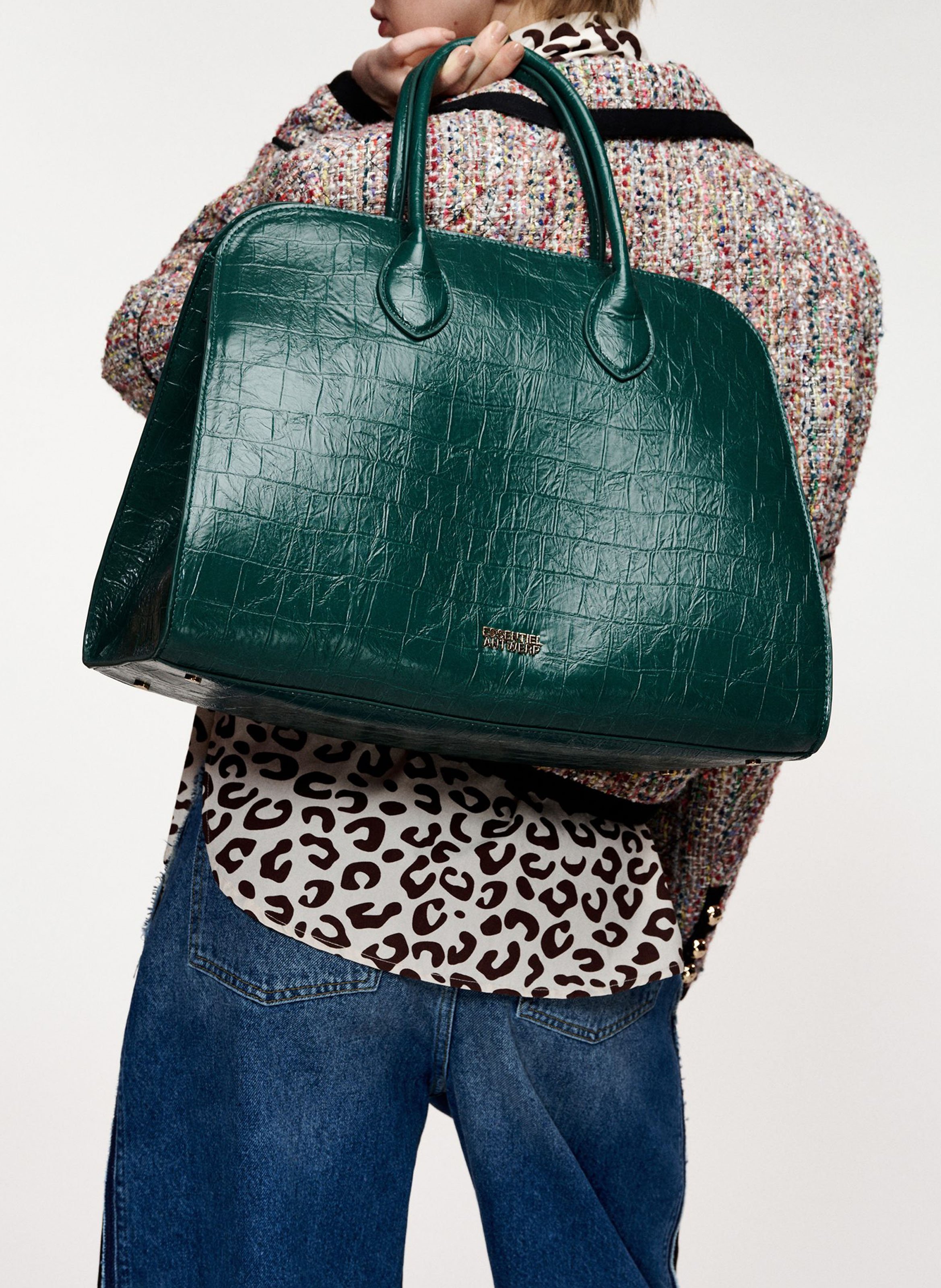 Shopper in Kroko-Optik ESSENTIEL ANTWERP Grun