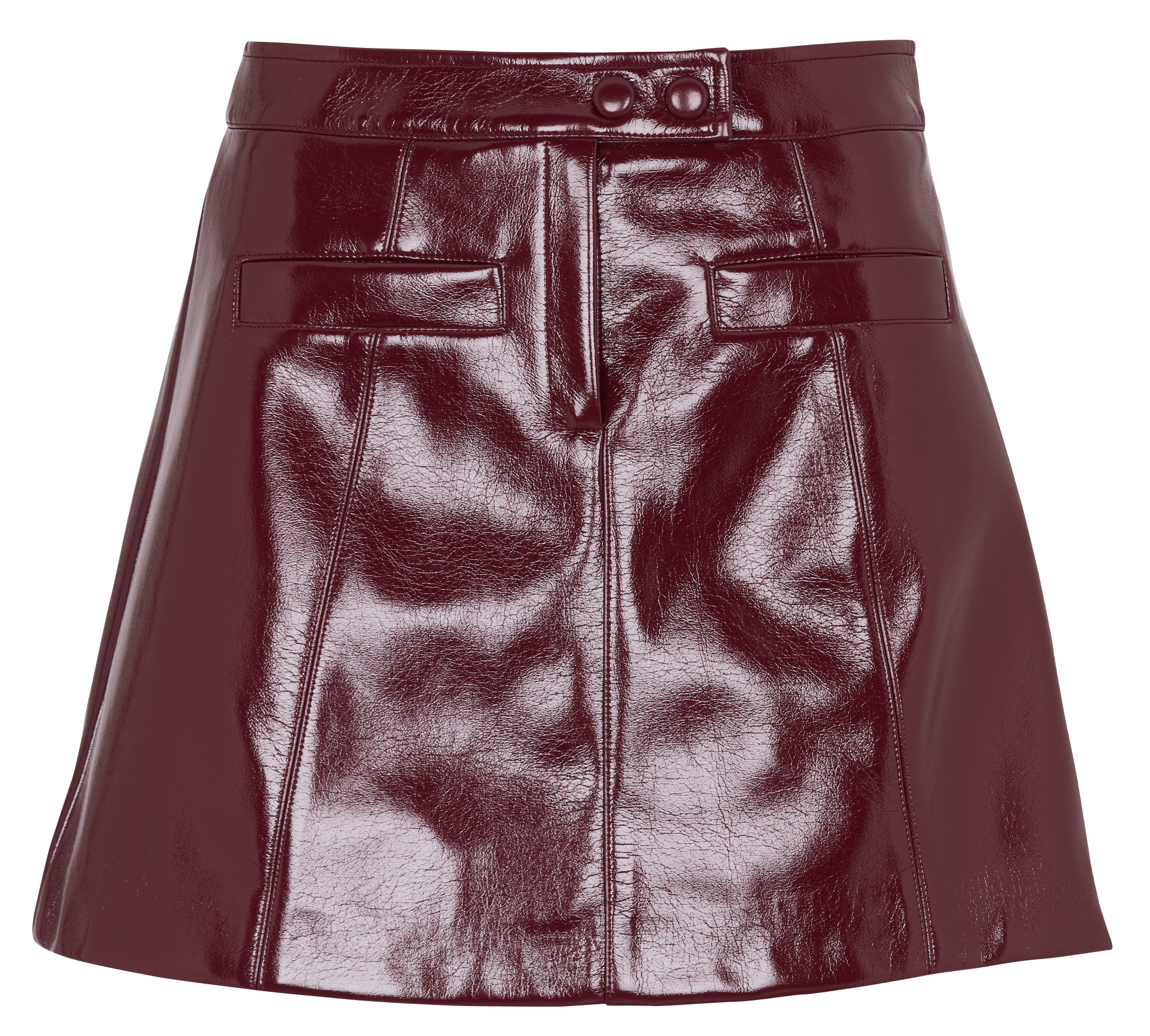 Short flared patent skirt SUNCOO Plums