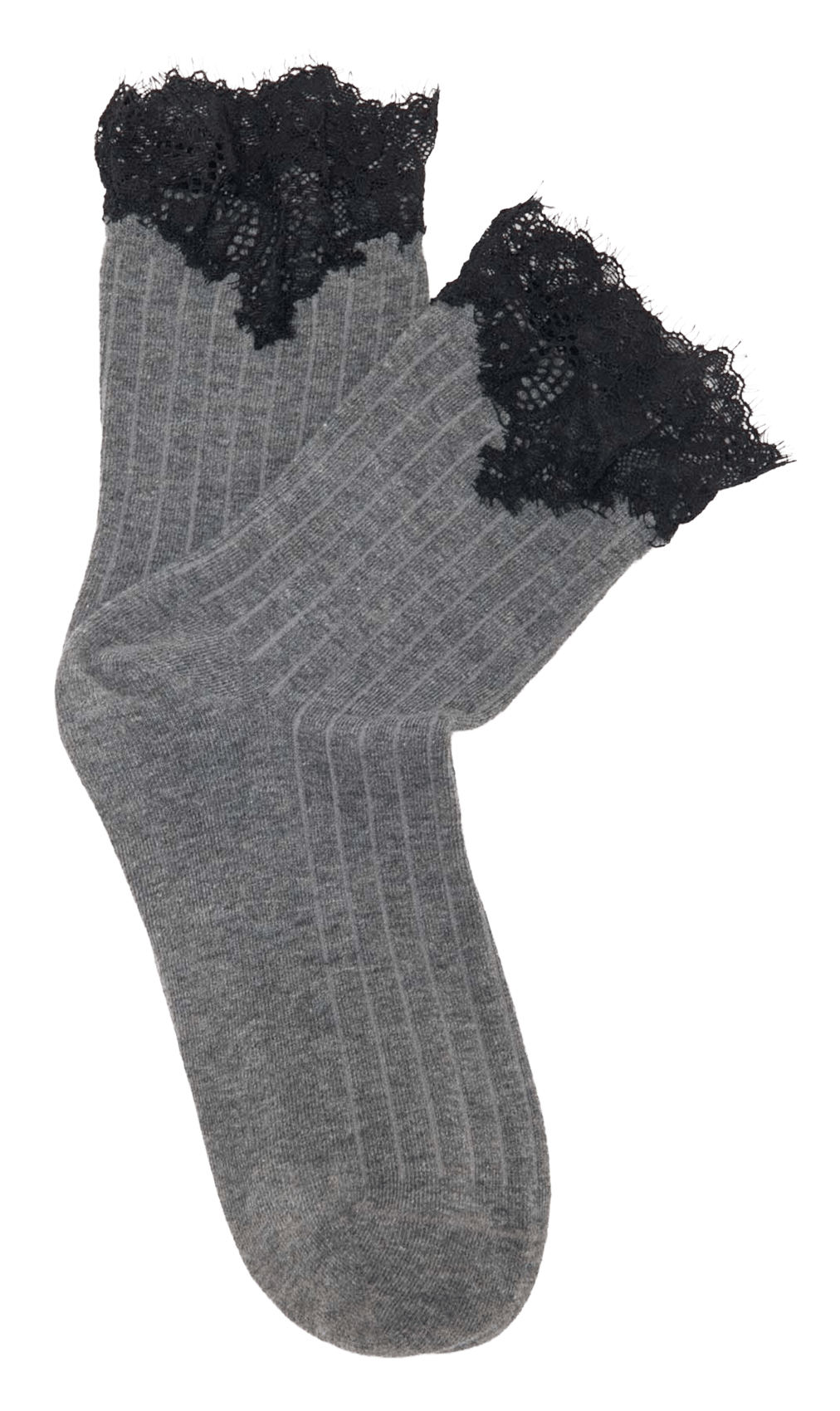 Chaussettes côtelées en coton mélangé MAJE Gris